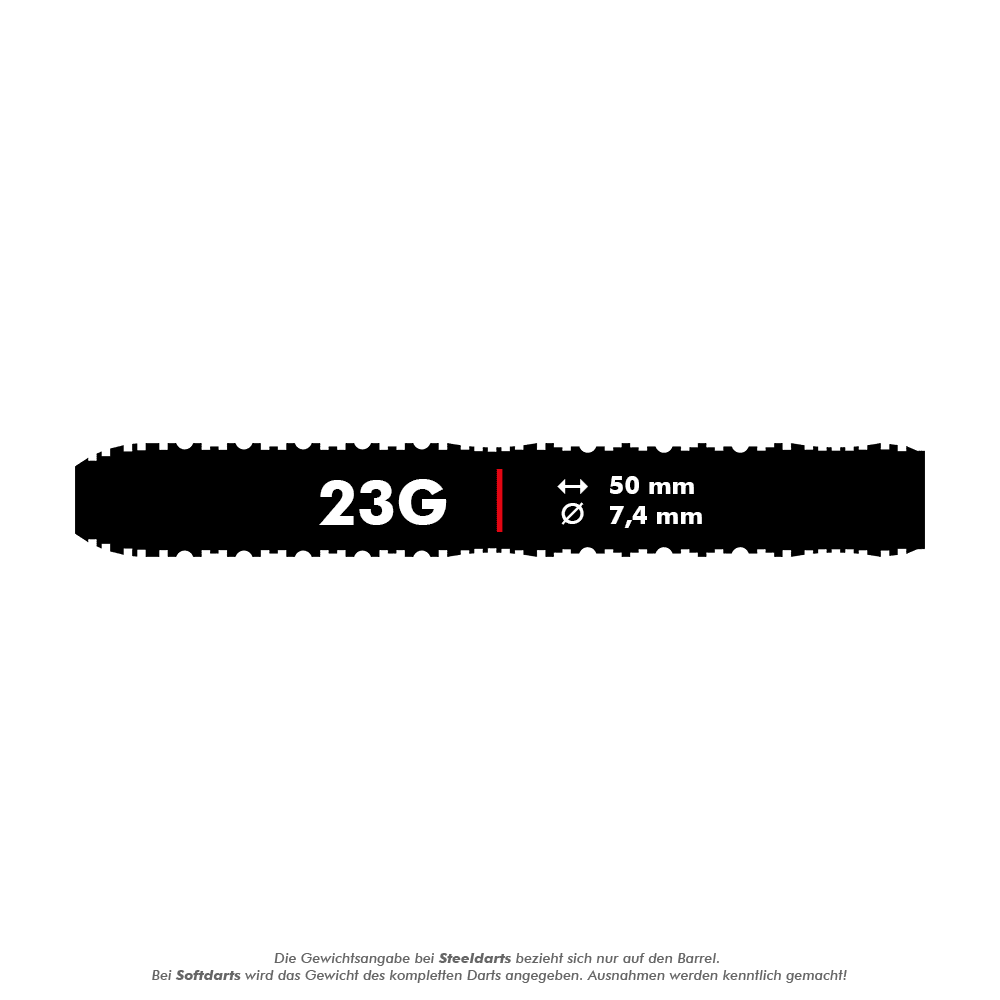 Shot ZEN Straight Turbo Point stalen dartpijlen - 23 g