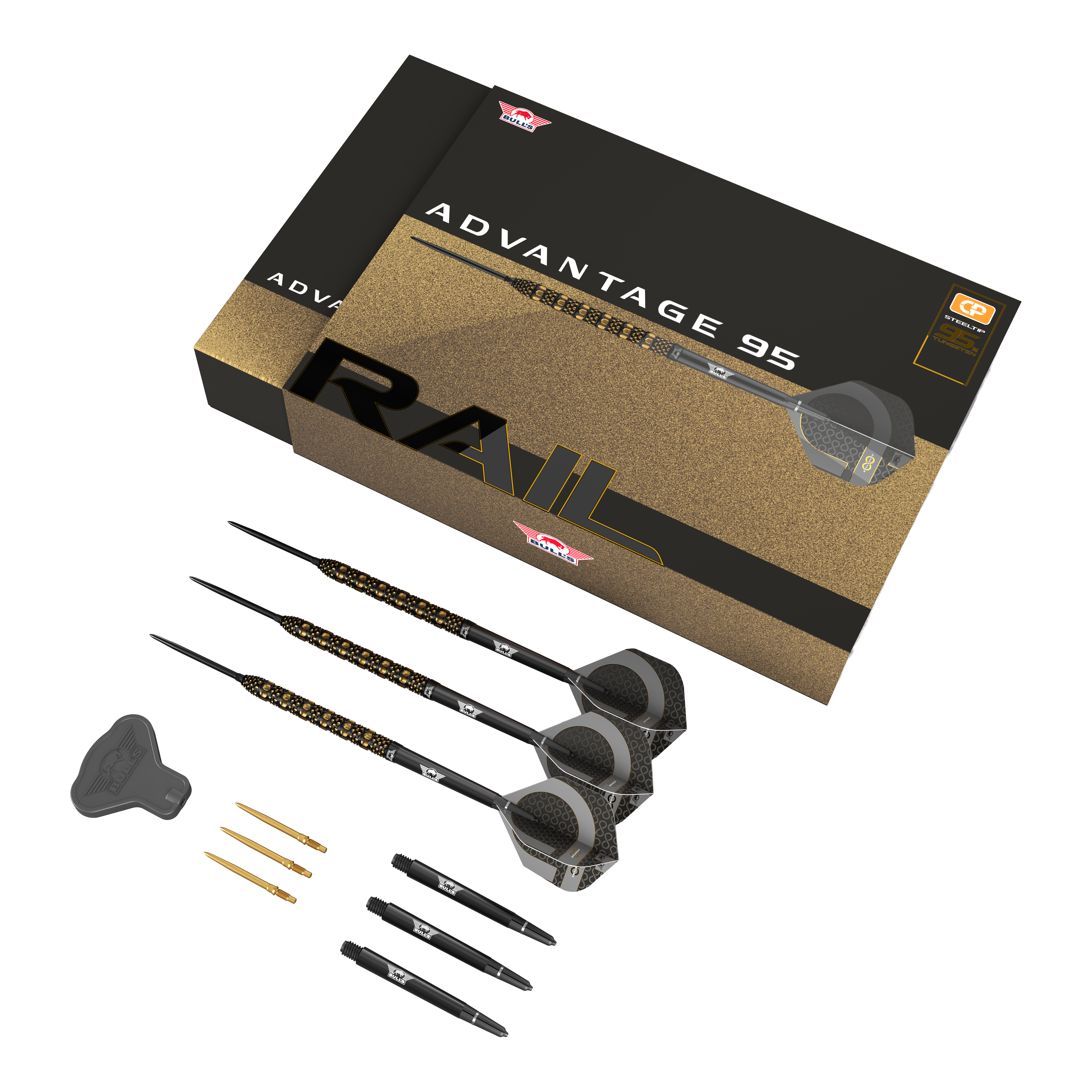 Bulls NL Advantage 95 Rail Convertible Point stalen dartpijlen