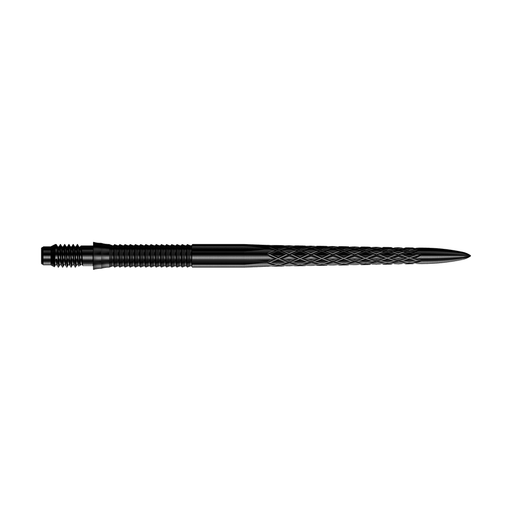 Zu sehen sind schwarze Dartspitzen mit einer Länge von 40mm. Diese Dartspitzen eignen sich für Darts.