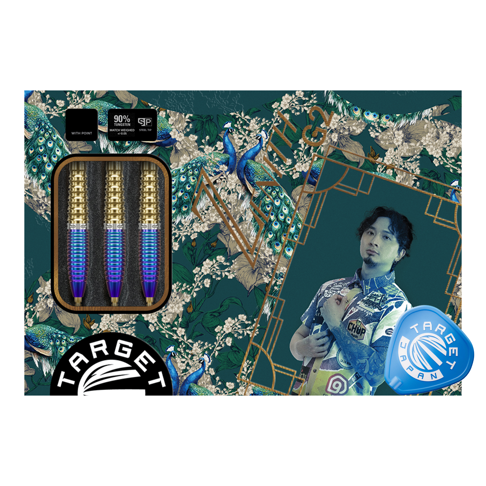 Gezeigt wird das Produkt Target Japan Prime Series Zenith GEN2 Swiss Point Steeldarts - 23g. Es handelt sich um hochwertige Steeldarts für das Dartspiel.