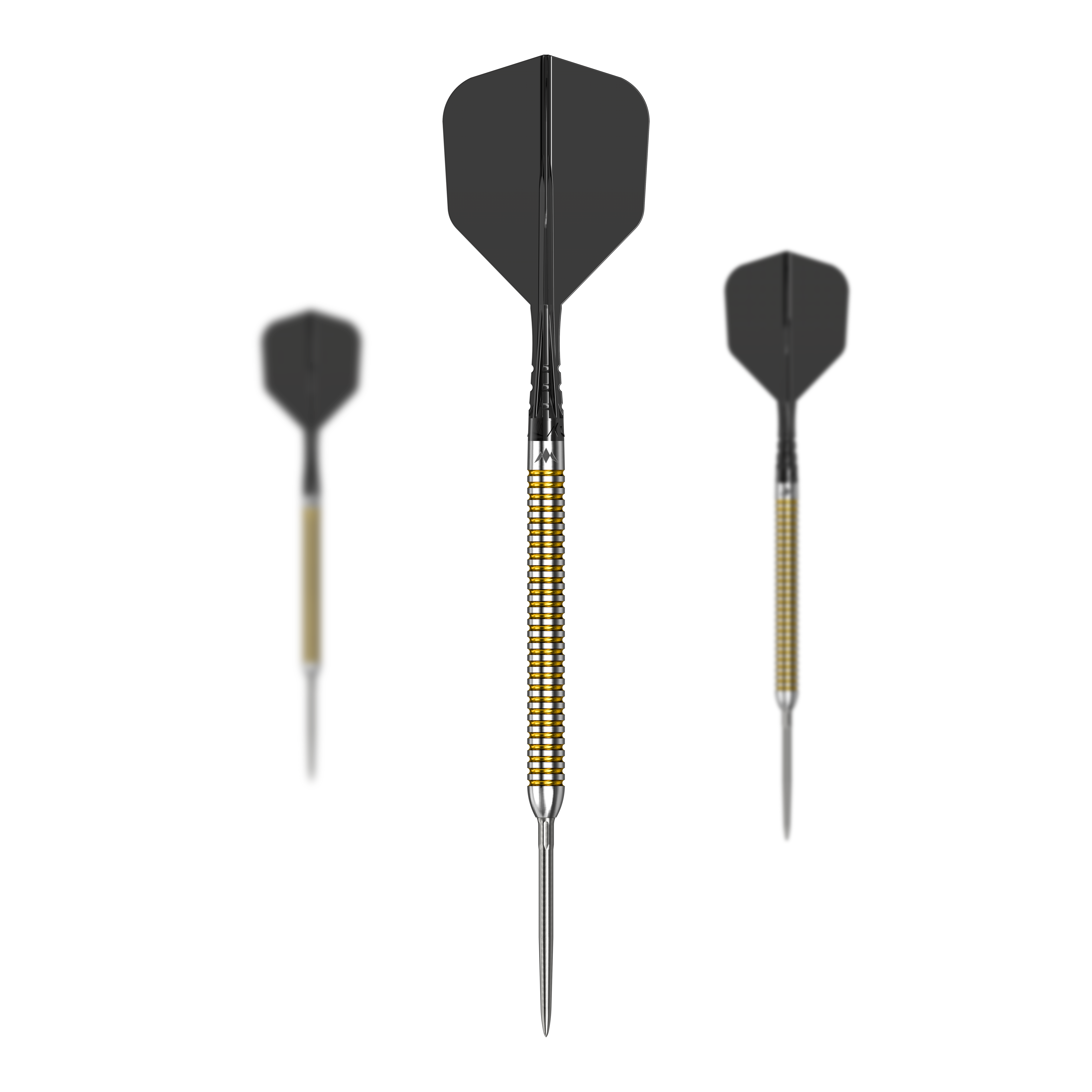 Mission Mike De Decker V2 R2.5 stalen dartpijlen Dies ist ein Produktfoto von Mission Mike De Decker V2 R2.5 Steeldarts. Die Darts werden im Set dargestellt.