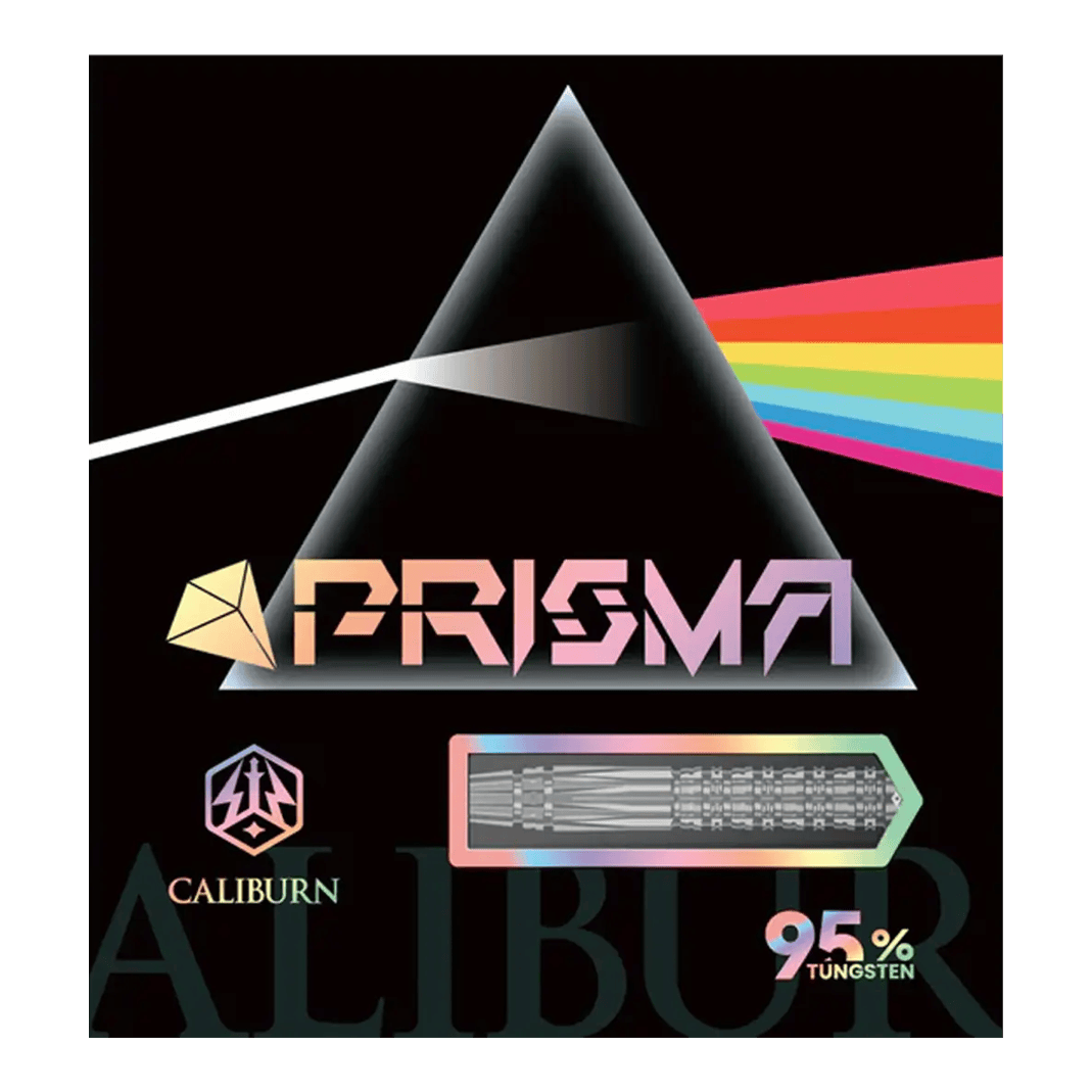 Caliburn Prisma P2 stalen dartpijlen - 20,5 g Abgebildet sind die Caliburn Prisma P2 Steeldarts mit 20,5g Gewicht. Die Darts sind für den Steeldart-Sport konzipiert.