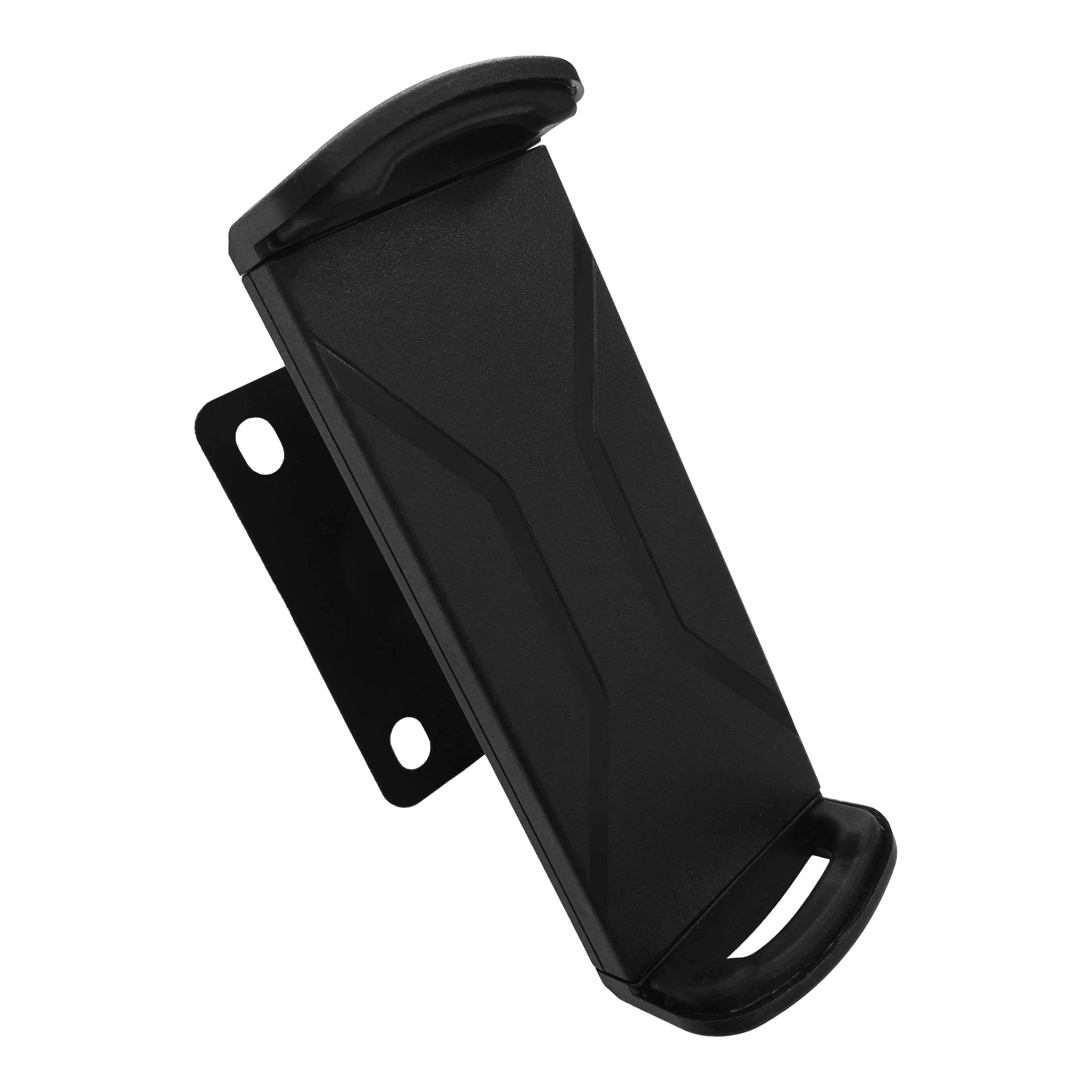 McDart TABSteady Tablet Muurbeugel Das Bild zeigt die McDart TABSteady Tablet Wandhalterung in schwarzer Farbe. Sie hat eine schlichte, stabile Form und eignet sich zur Befestigung eines Tablets an der Wand.