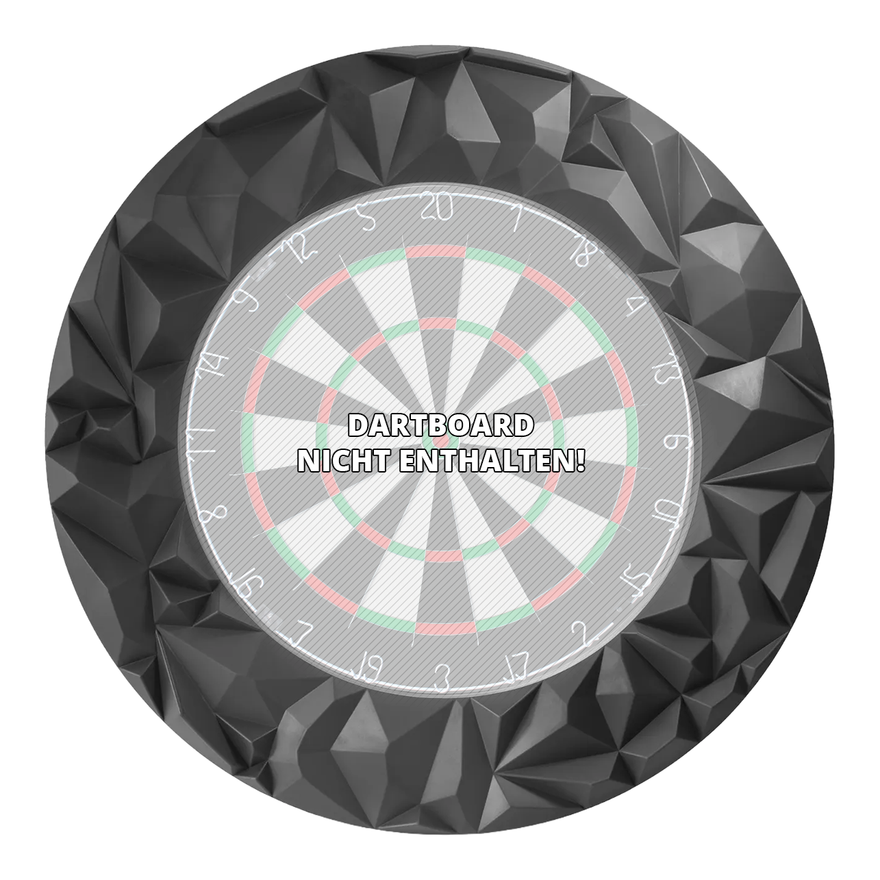 Precise 180 3D Dartboard Surround Subterra - Grafiet Das Produkt Precise 180 3D Dartboard Surround Subterra - Graphite wird hier dargestellt. Es schützt Ihre Wand und wertet das Dartboard optisch auf.