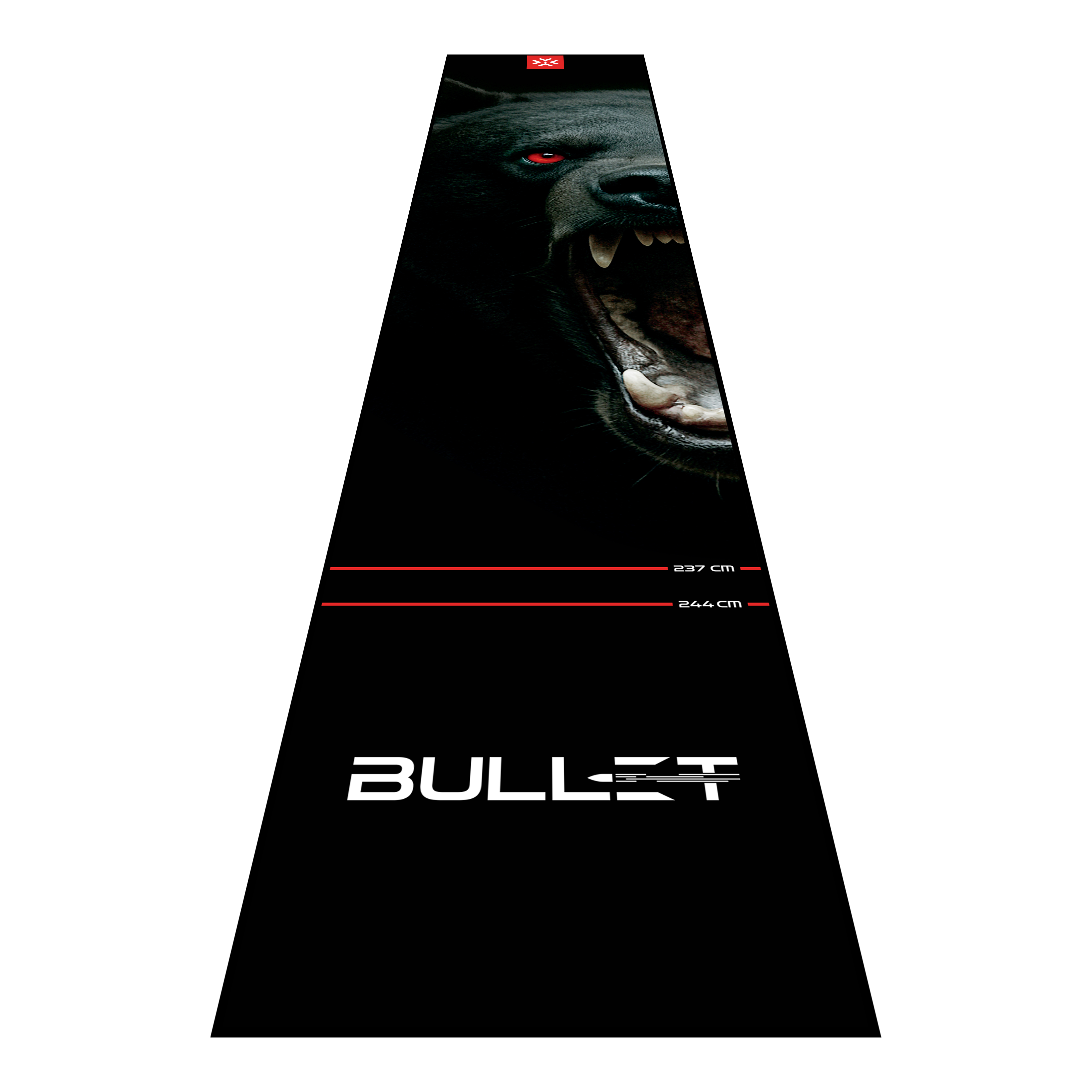 Bullet Shred Dartmat Hier ist die Bullet Shred Dartmatte abgebildet. Sie schützt den Untergrund und sorgt für ein sicheres Dartspiel.
