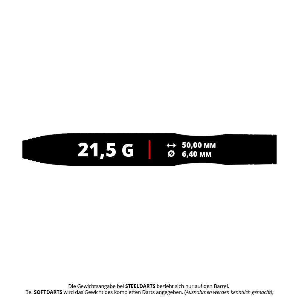 Caliburn Chord C1 stalen dartpijlen - 21,5 g Gezeigt wird der Caliburn Chord C1 Steeldarts - 21,5g. Das Produkt ist auf dem Bild detailliert dargestellt.