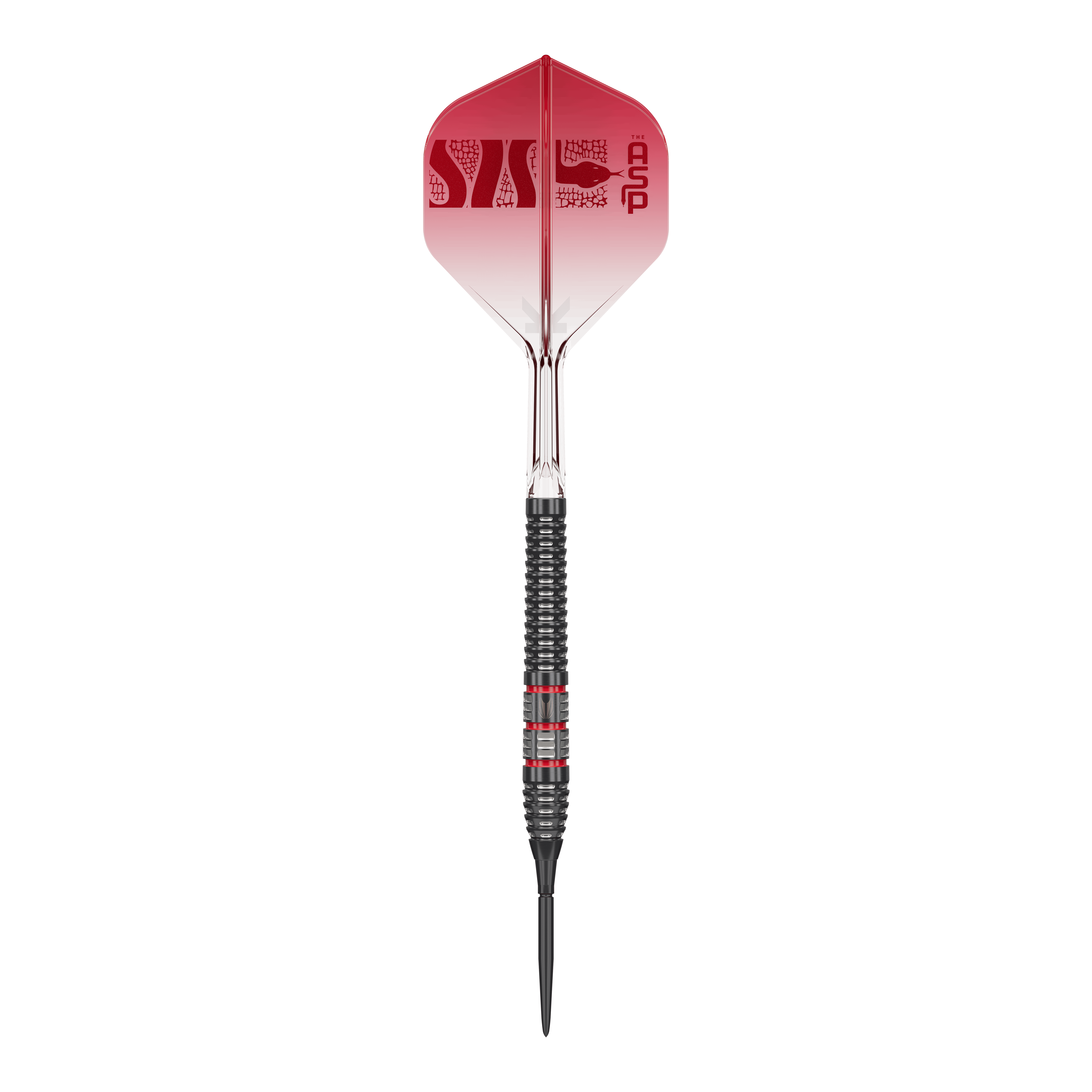 Target Nathan Aspinall 95K Swiss Point Steel Darts Foto von Target Nathan Aspinall 95K Swiss Point Steeldarts. Die Steeldarts sind aus einer bestimmten Perspektive zu sehen.