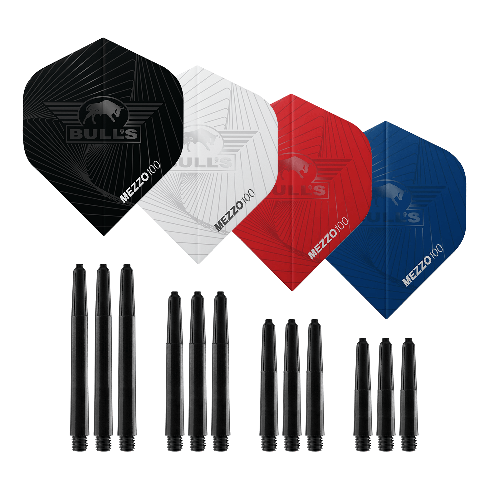 Bulls NL Bundel van Staal - 4 Sets Messing Stalen Darts Hier sind die Bulls NL Bundle Of Steel - 4 Sets Brass Steeldarts zu sehen. Das Produkt besteht aus vier Sets Steeldarts aus Messing.