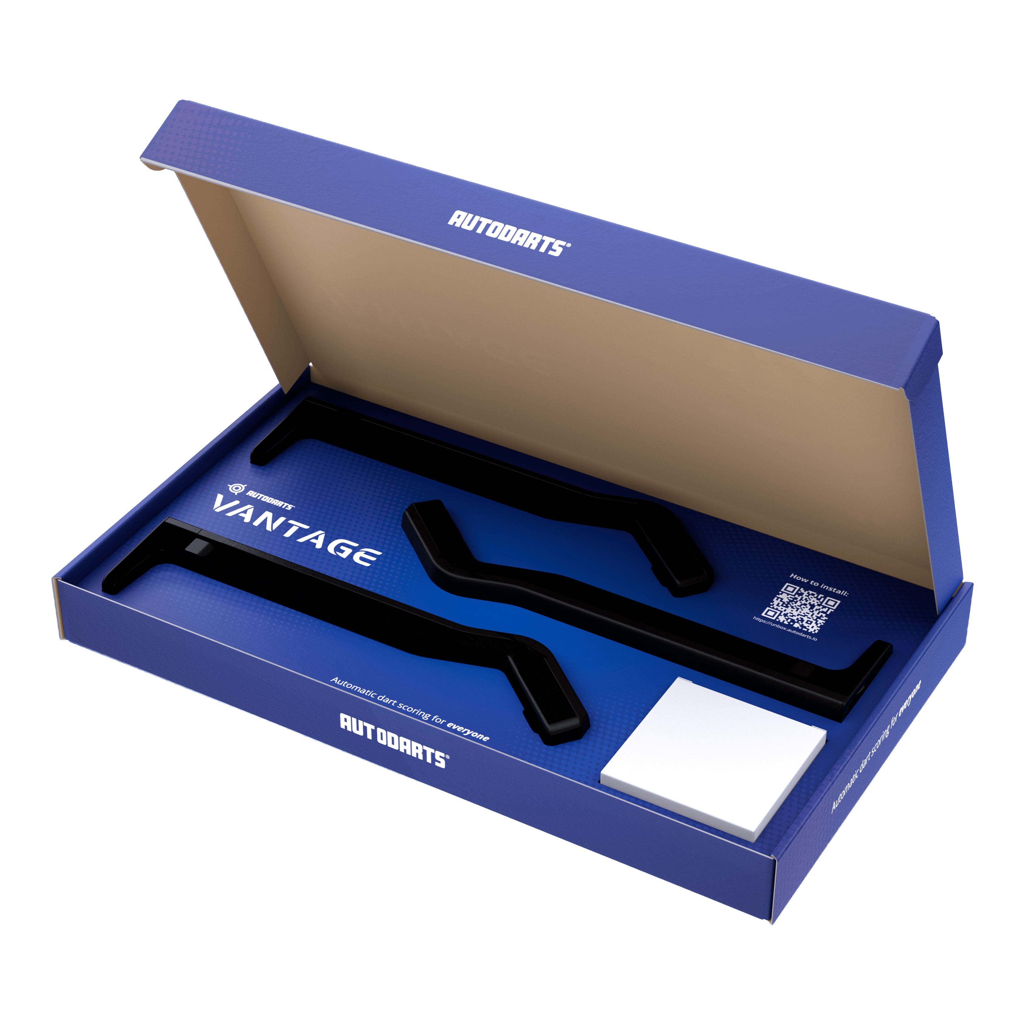 Das Bild zeigt das Autodarts Vantage Auto-Scoring-System. Das Produkt ist nicht näher beschrieben.