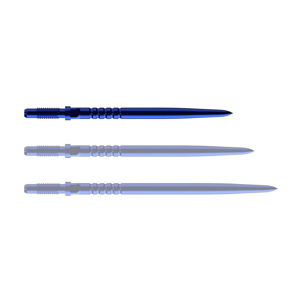 Bulls NL Convertible Point Dart Tips - Ringvormige Grip - Blauw Das Bild zeigt einen RingedGrip Convertible Point in Blau mit 32mm Länge. Es ist ein Ersatz für Dartpfeile.