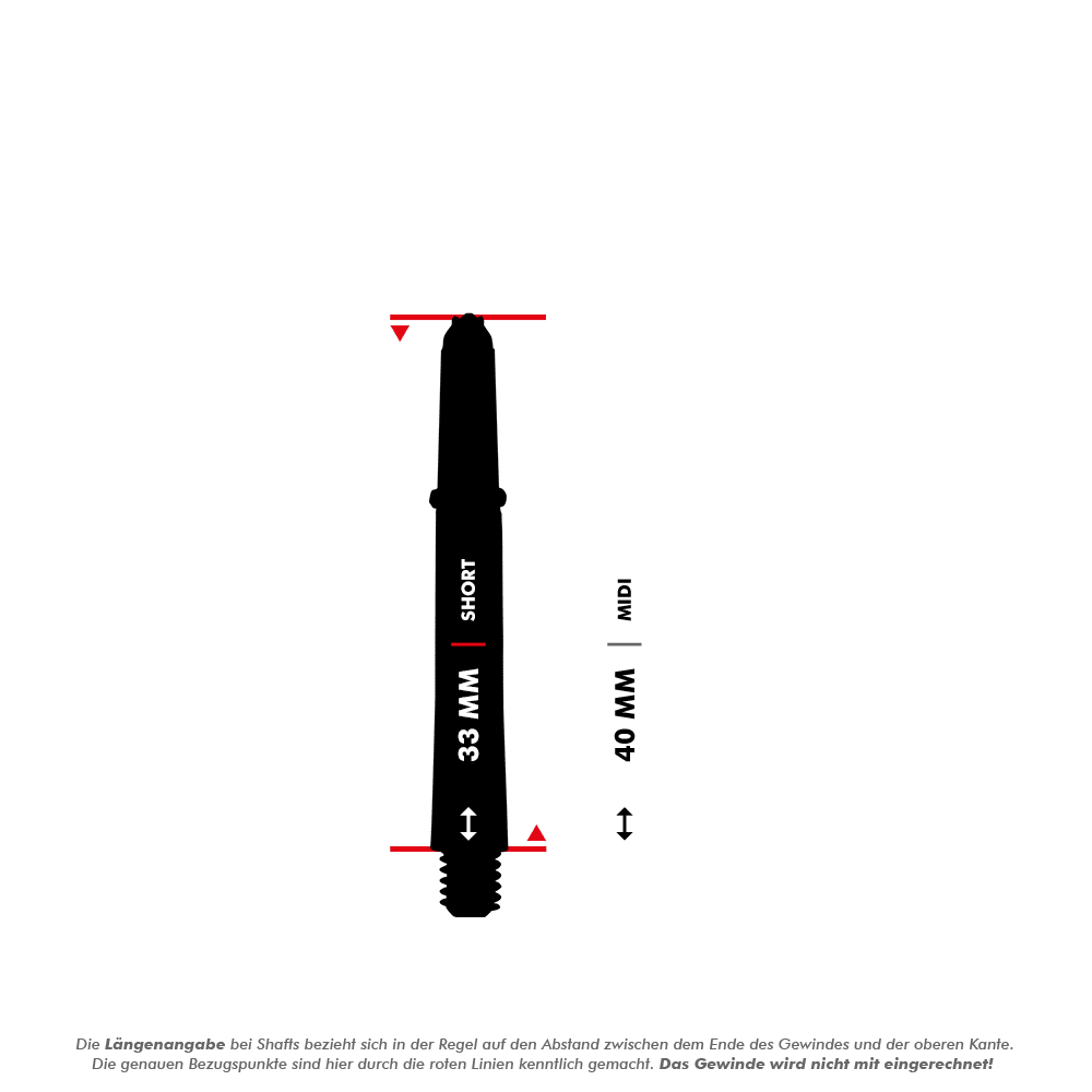 Harrows Supergrip Shafts - Zwart Zilver