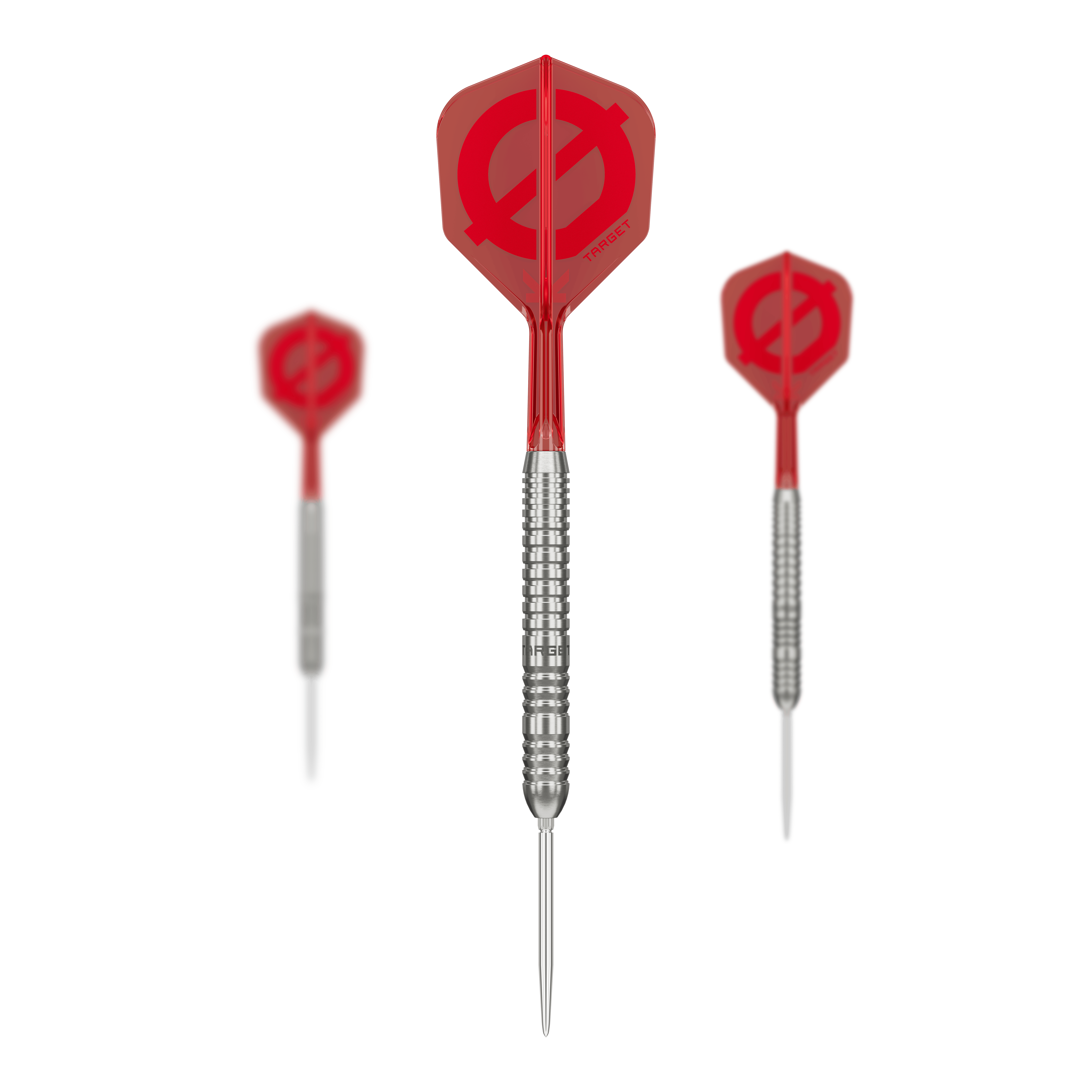 Targetgroep O 03 Swiss Points stalen dartpijlen Hier ist das Target Group O 03 Swiss Points Steeldarts Set abgebildet. Die einzelnen Darts sind nebeneinander platziert.