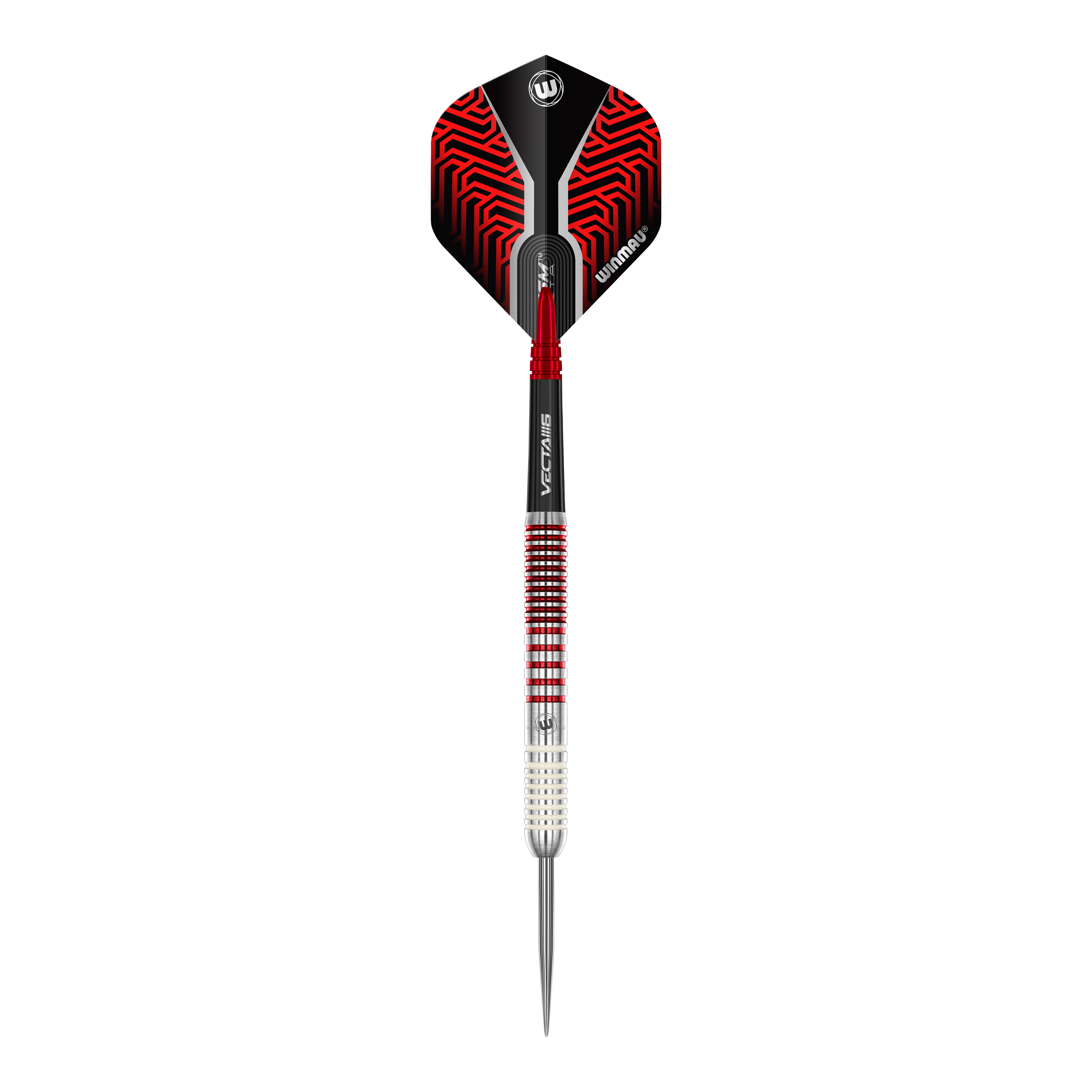 Auf dem Bild sind die Winmau Team 360 Jack Johnson Steeldarts mit 24g Gewicht zu sehen. Dieses Dart-Set ist beliebt bei erfahrenen Spielern.