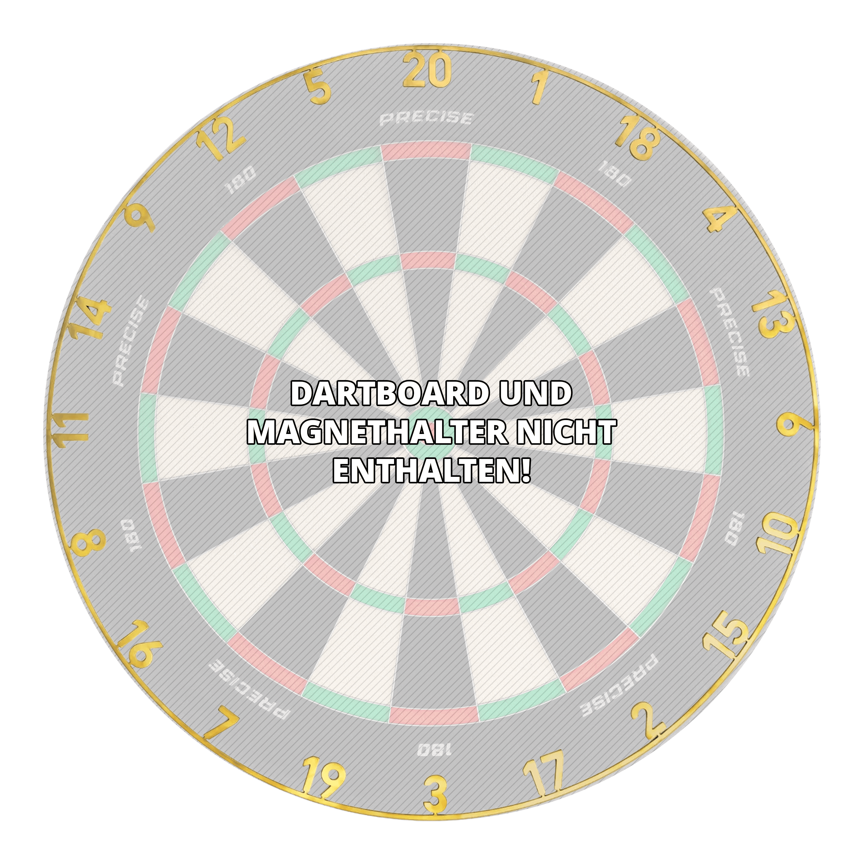 Precieze 180 OnePiece Lasercut Nummerring Das Bild zeigt ein Produkt mit dem Dateinamen ONE1041_Precise_180_OnePiece_Lasercut_Zahlenring_Gold_3. Es handelt sich vermutlich um einen goldenen Zahlenring für Dartboards.