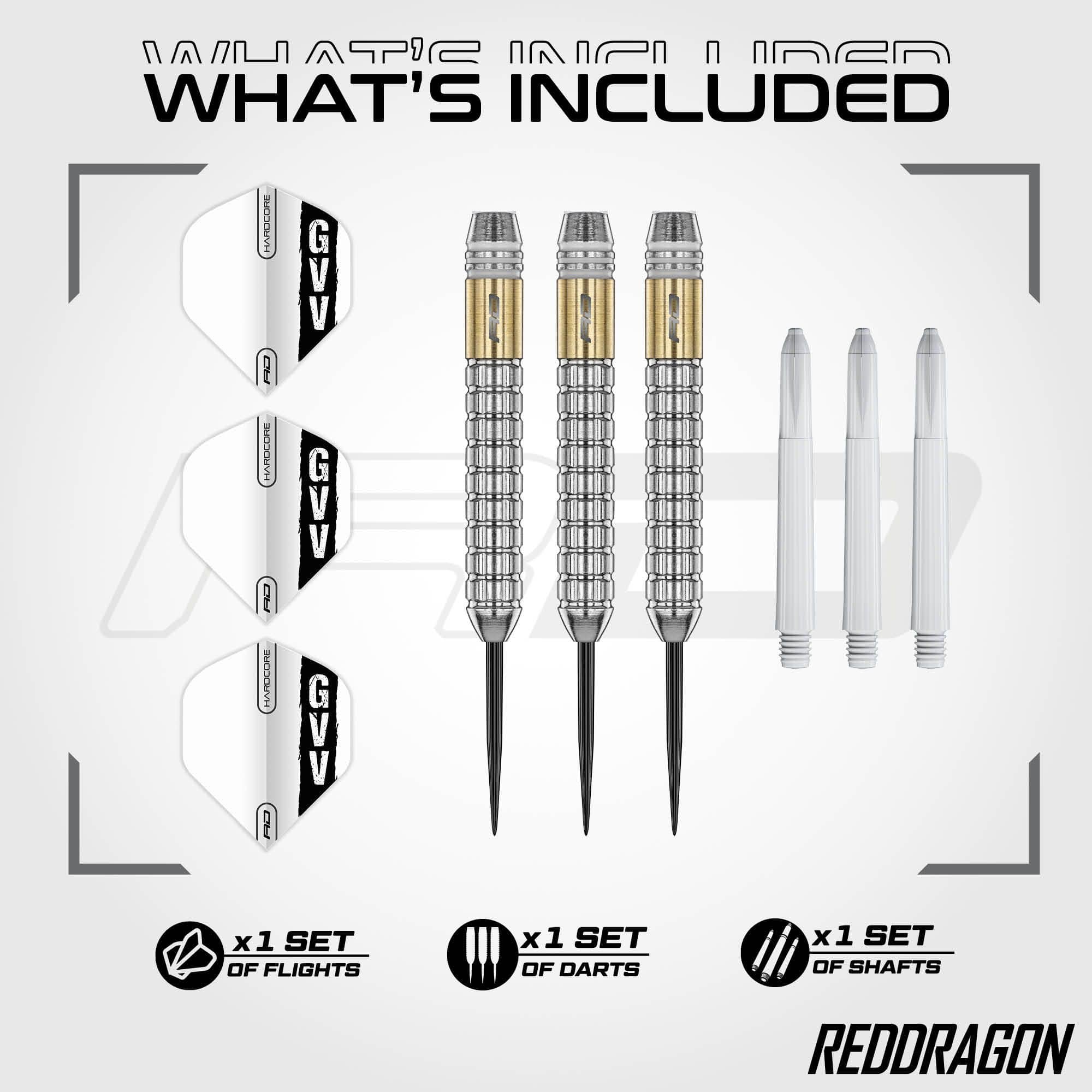 Red Dragon Gian Van Veen Messing Steeldarts - 21 g Red Dragon Gian Van Veen Messing Steeldarts - 21 g