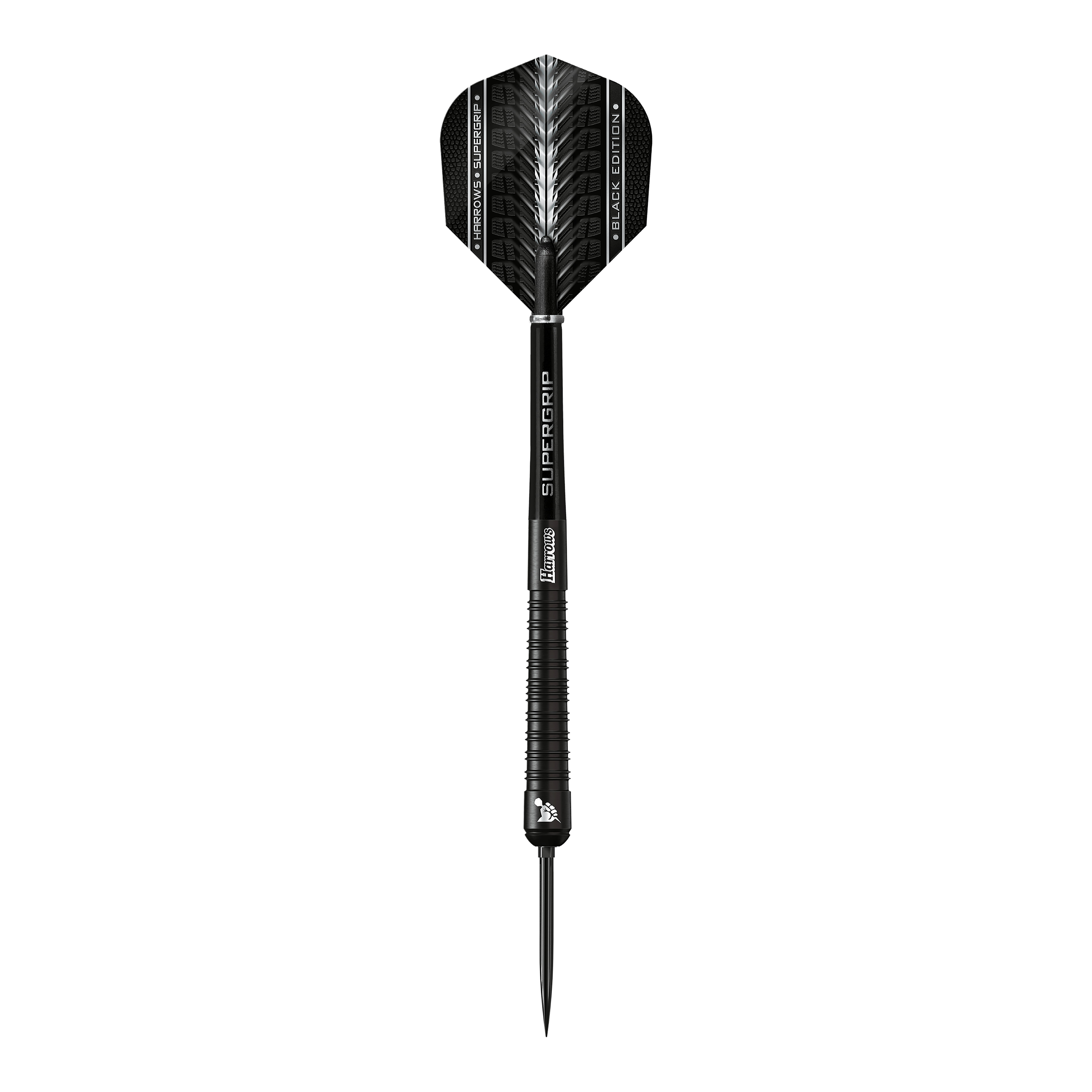 Harrows Supergrip 90 Black Edition Quick Point stalen dartpijlen Diese Abbildung zeigt die Harrows Supergrip 90 Black Edition Quick Point Steeldarts. Die Darts überzeugen durch ihre schwarze Farbgebung und professionelle Verarbeitung.