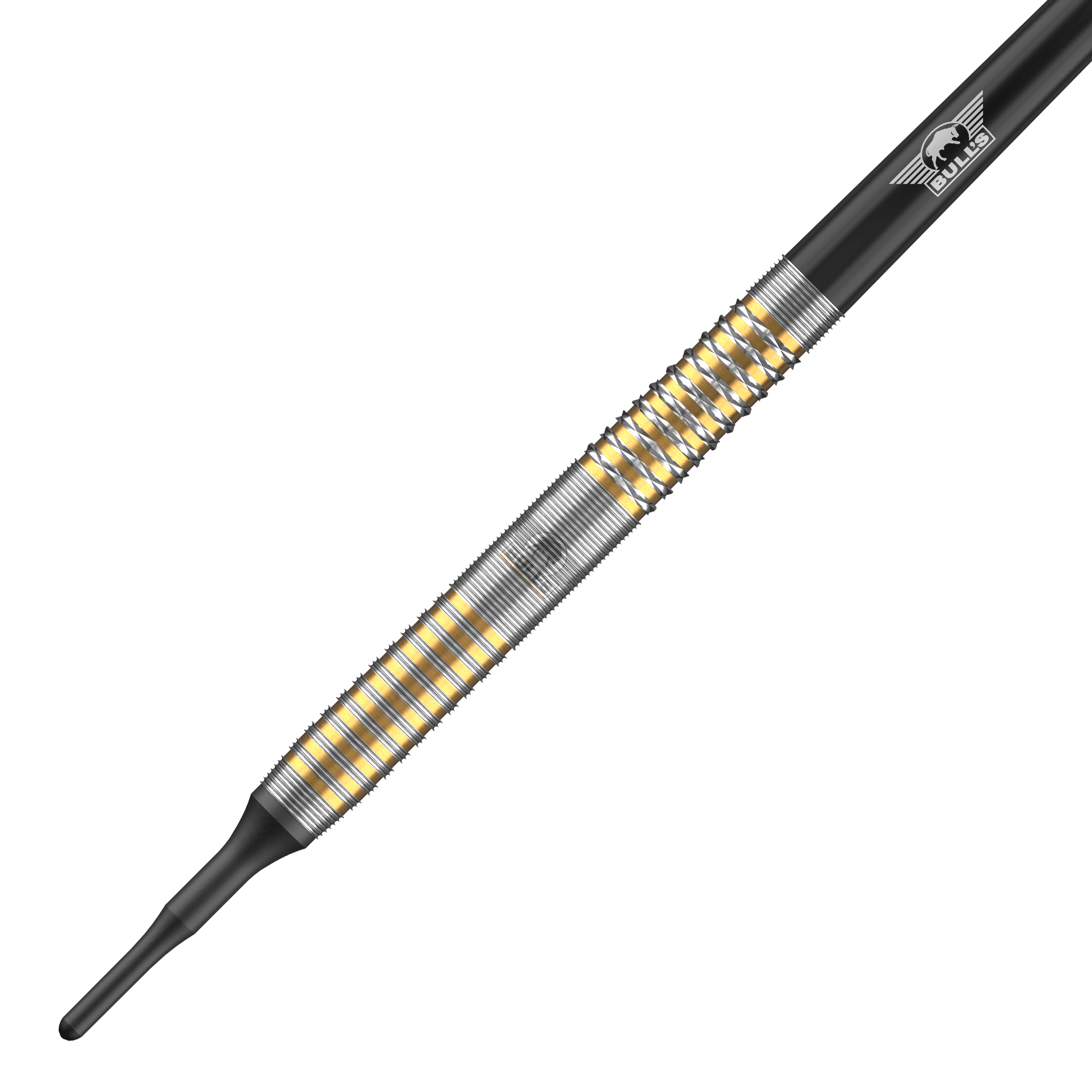 Auf dem Bild sind die Bulls NL Vintago Ghost Softdarts - 20g zu sehen. Diese Darts zeichnen sich durch ihr elegantes Design aus.