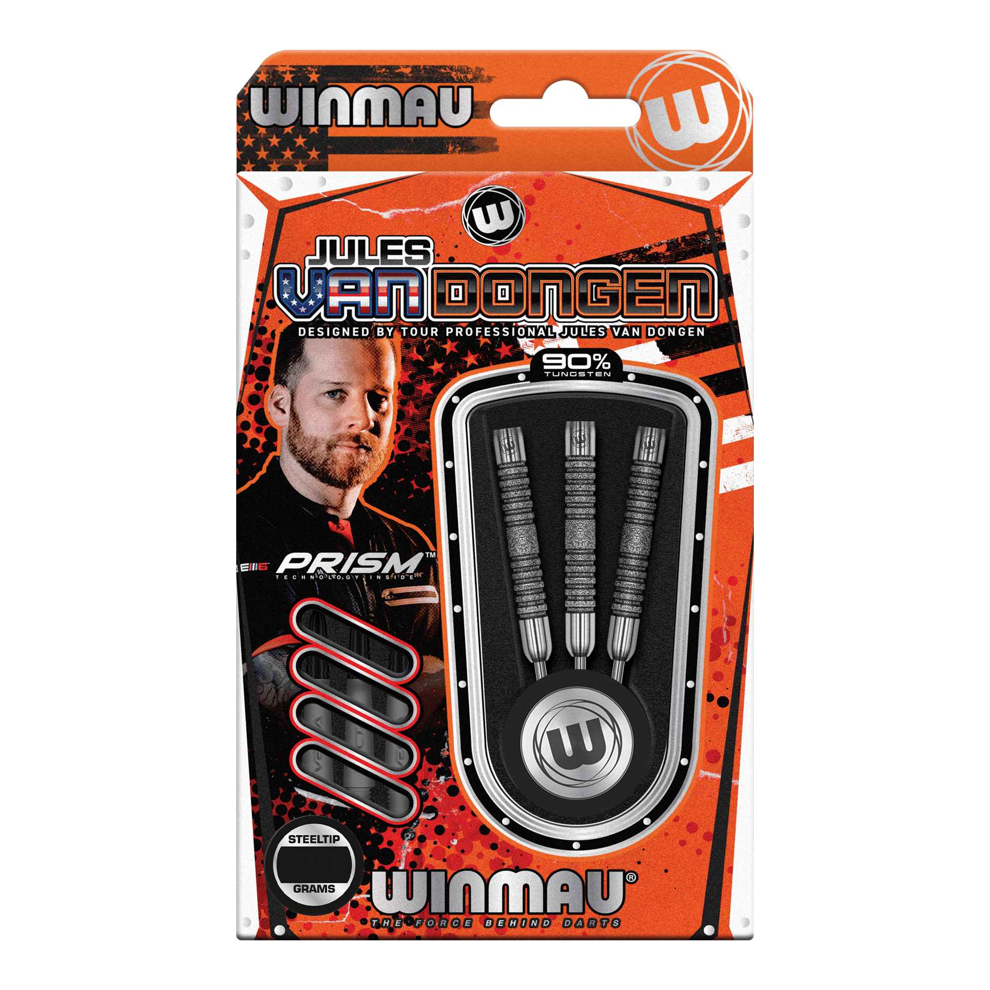 Winmau Jules Van Dongen stalen dartpijlen - 22g