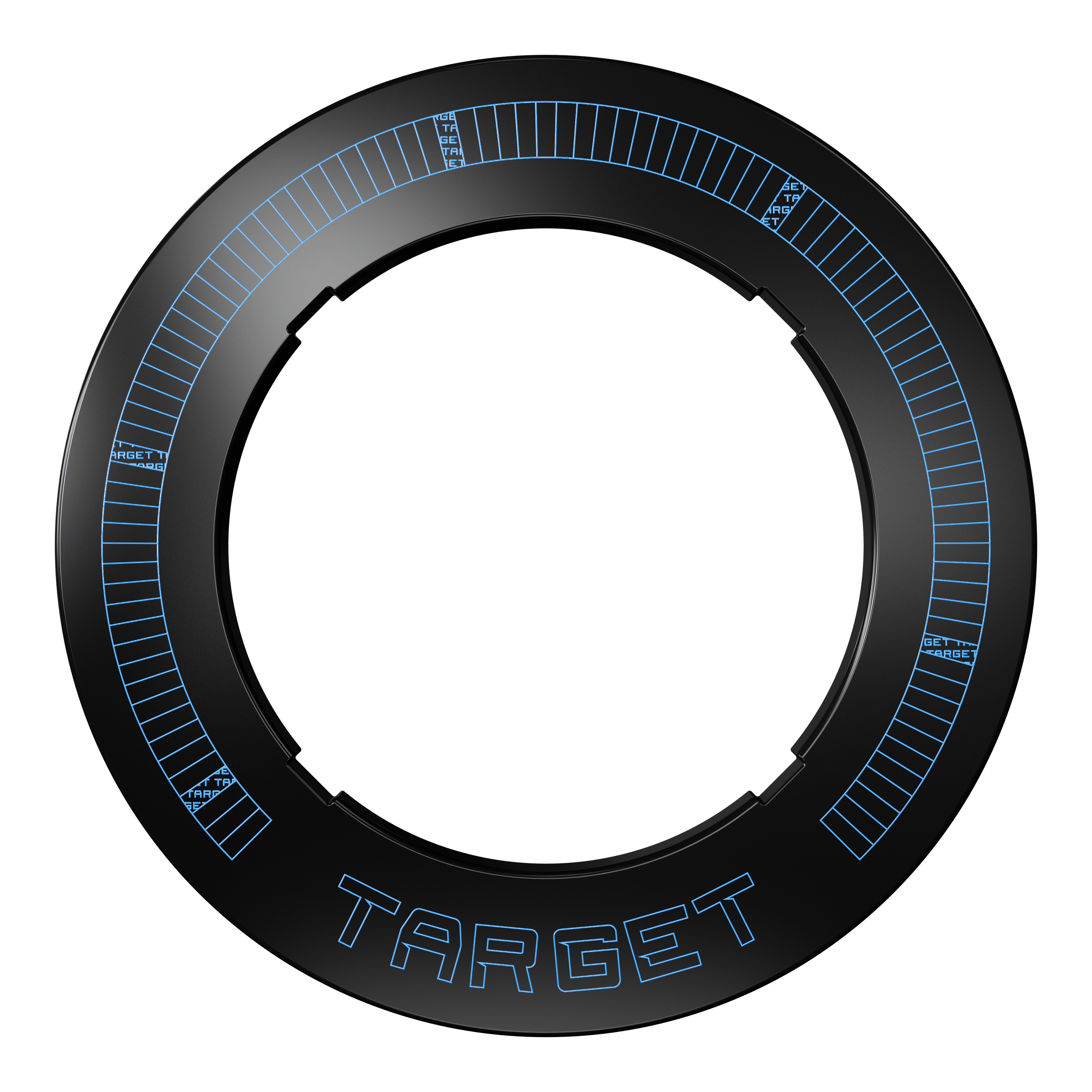 Target Corona Vision Dartboardomlijsting met inkepingen en verlichting