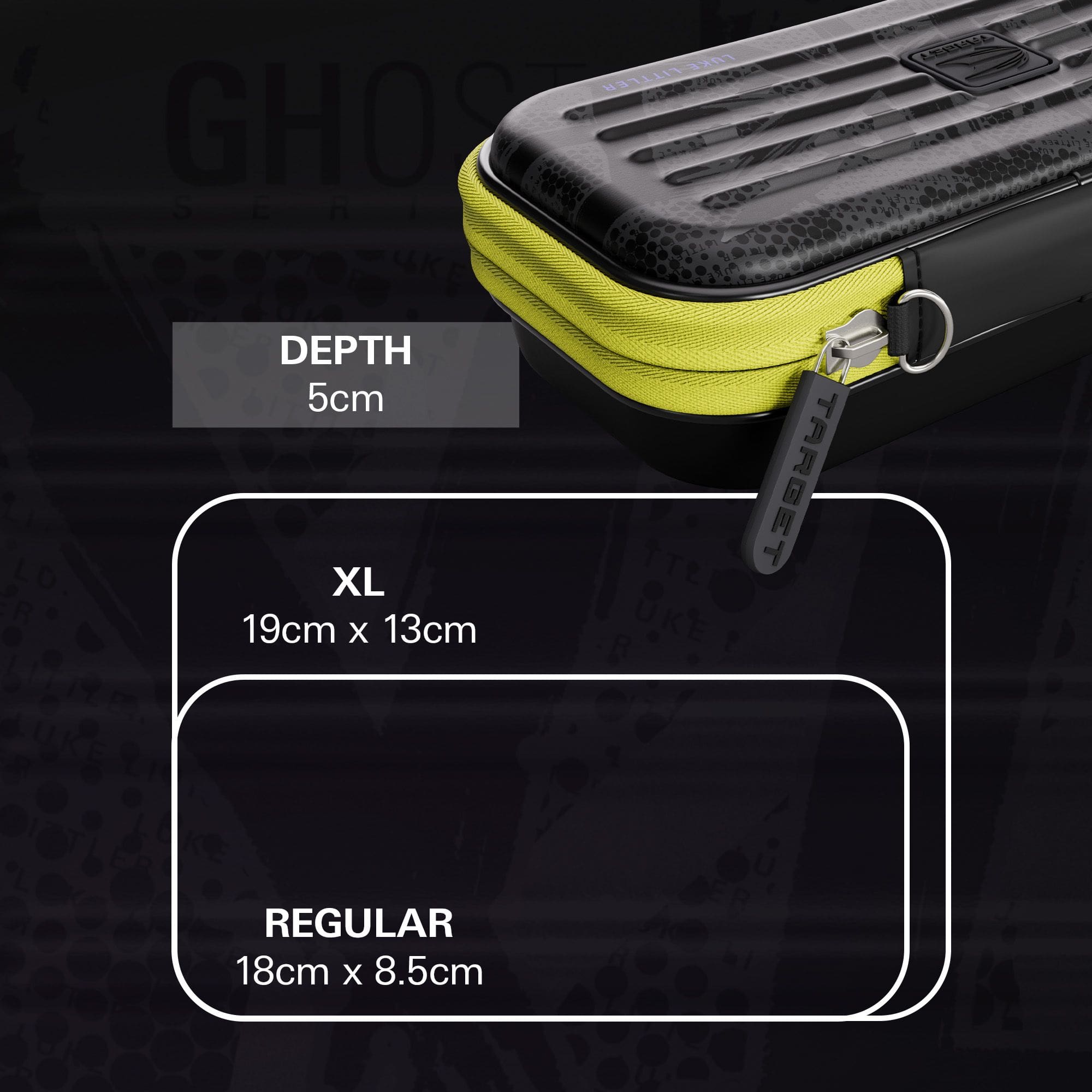 Takoma Ghost Series Luke Littler dartkoffer Das Foto zeigt das Takoma Ghost Series Luke Littler Dartcase. Dieses Dartcase eignet sich perfekt zum Transport und zur Aufbewahrung von Darts.