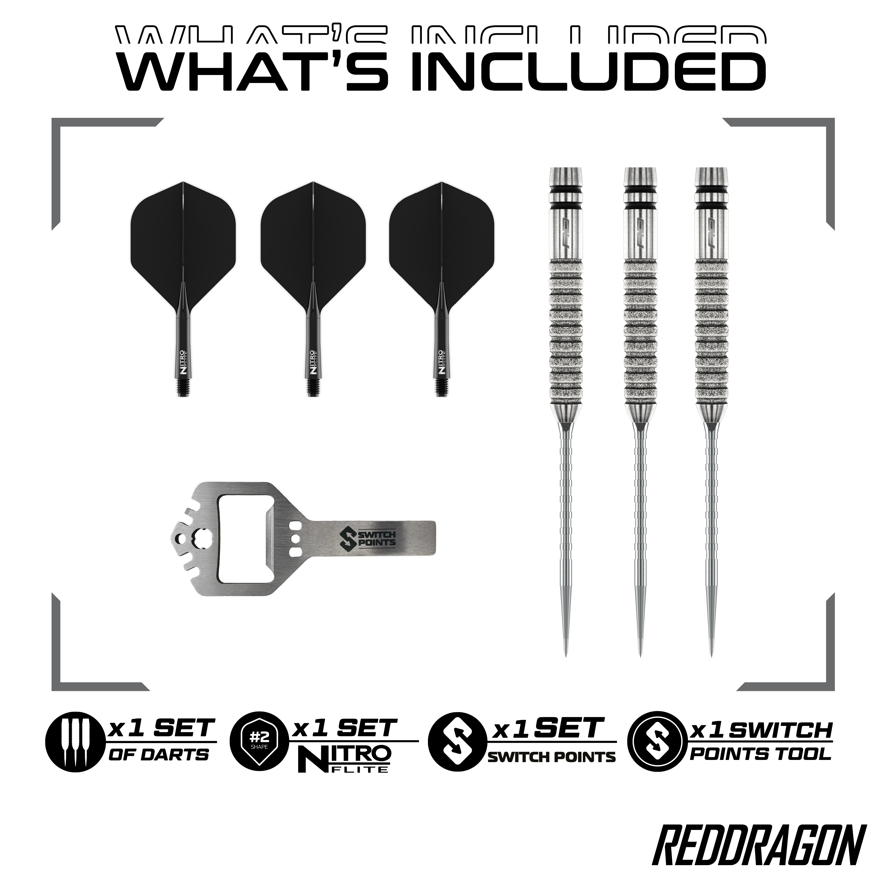 Red Dragon Gian Van Veen Tour Edition Switch Point Steeldarts - 21 g Gezeigt werden die Red Dragon Gian Van Veen Tour Edition Switch Point Steeldarts - 21g. Das moderne Design unterstützt ein präzises Spiel.
