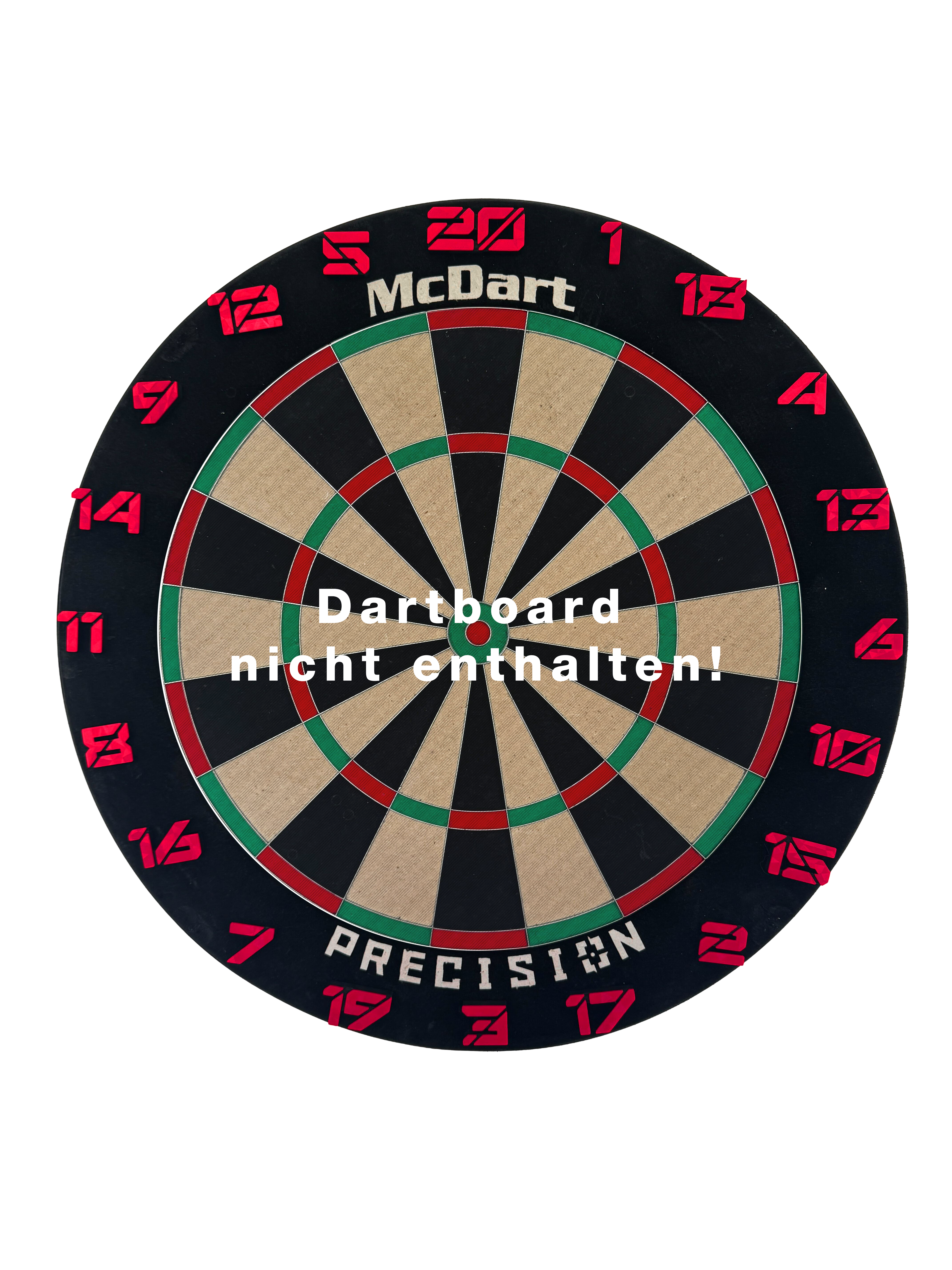 McDart Dartbord Nummerringen / Nummerring Cyber Das Bild zeigt ein Objekt mit dem Dateinamen 'Cyber Rot Board'. Das Hauptmotiv ist ein Board mit roten Akzenten.