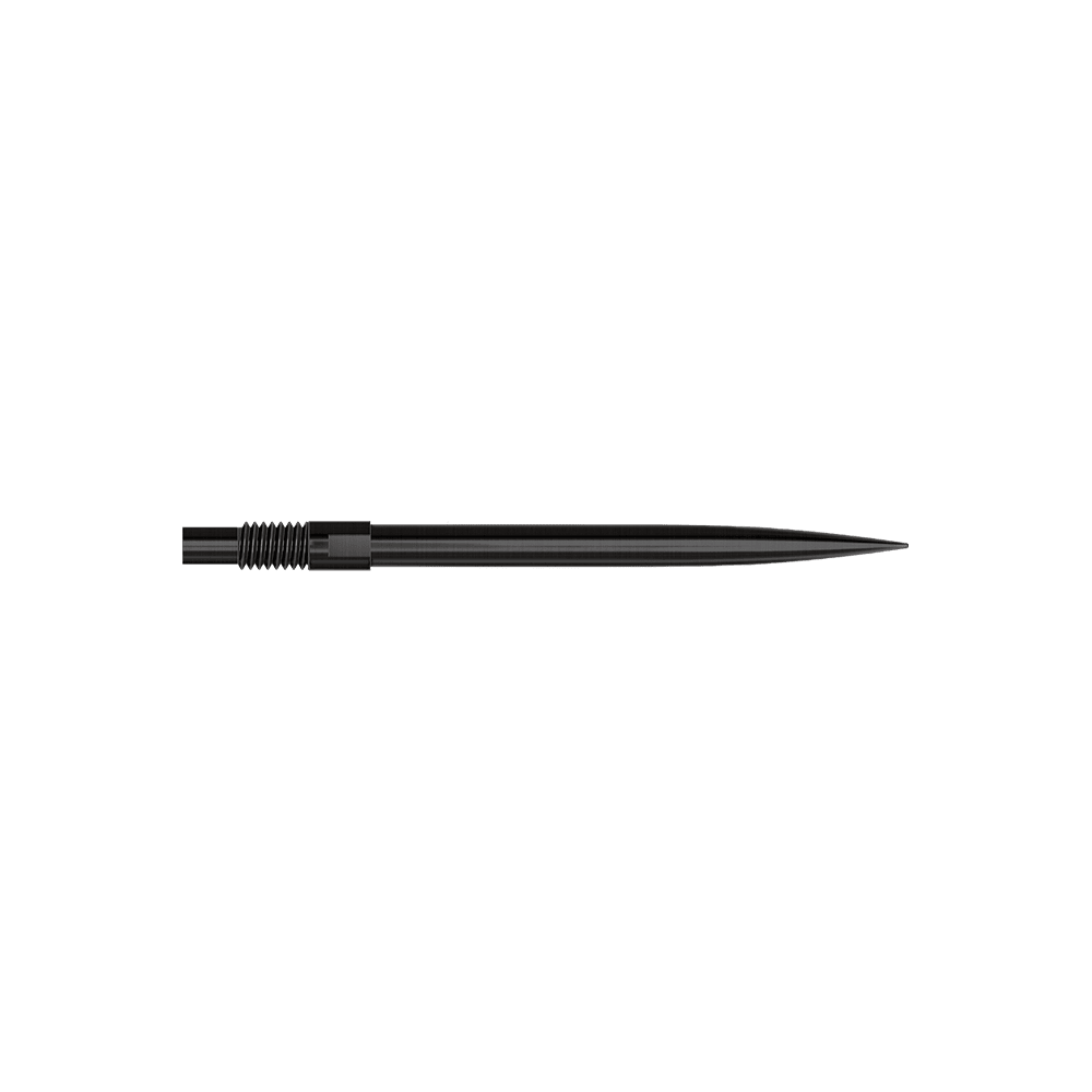Harrows Quick Point dartpunten - Zwart Das Bild zeigt das Produkt mit dem Namen 'QP23974_Harrows_QuickPoint_Dartspitzen_Schwarz_30mm_2'. Es sind schwarze Dartspitzen abgebildet.