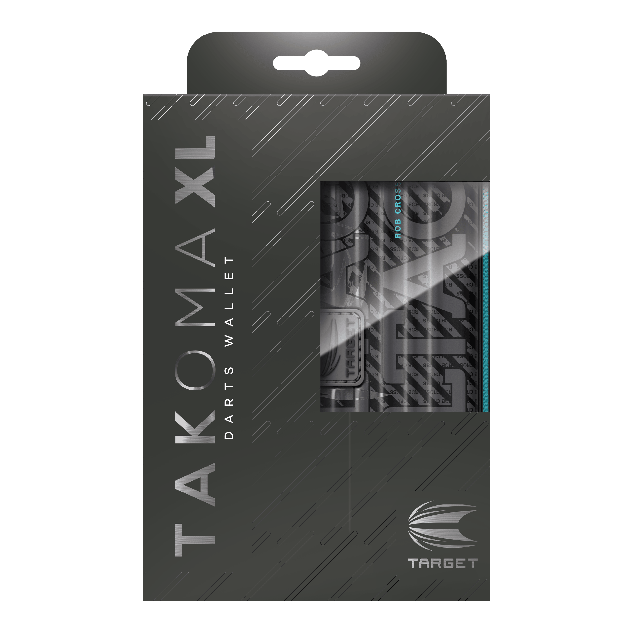 Takoma XL Ghost Series Rob Cross dartkoffer Das Foto zeigt das Takoma XL Ghost Series Rob Cross Dartcase. Es ist ein robustes Etui für Dartspieler.