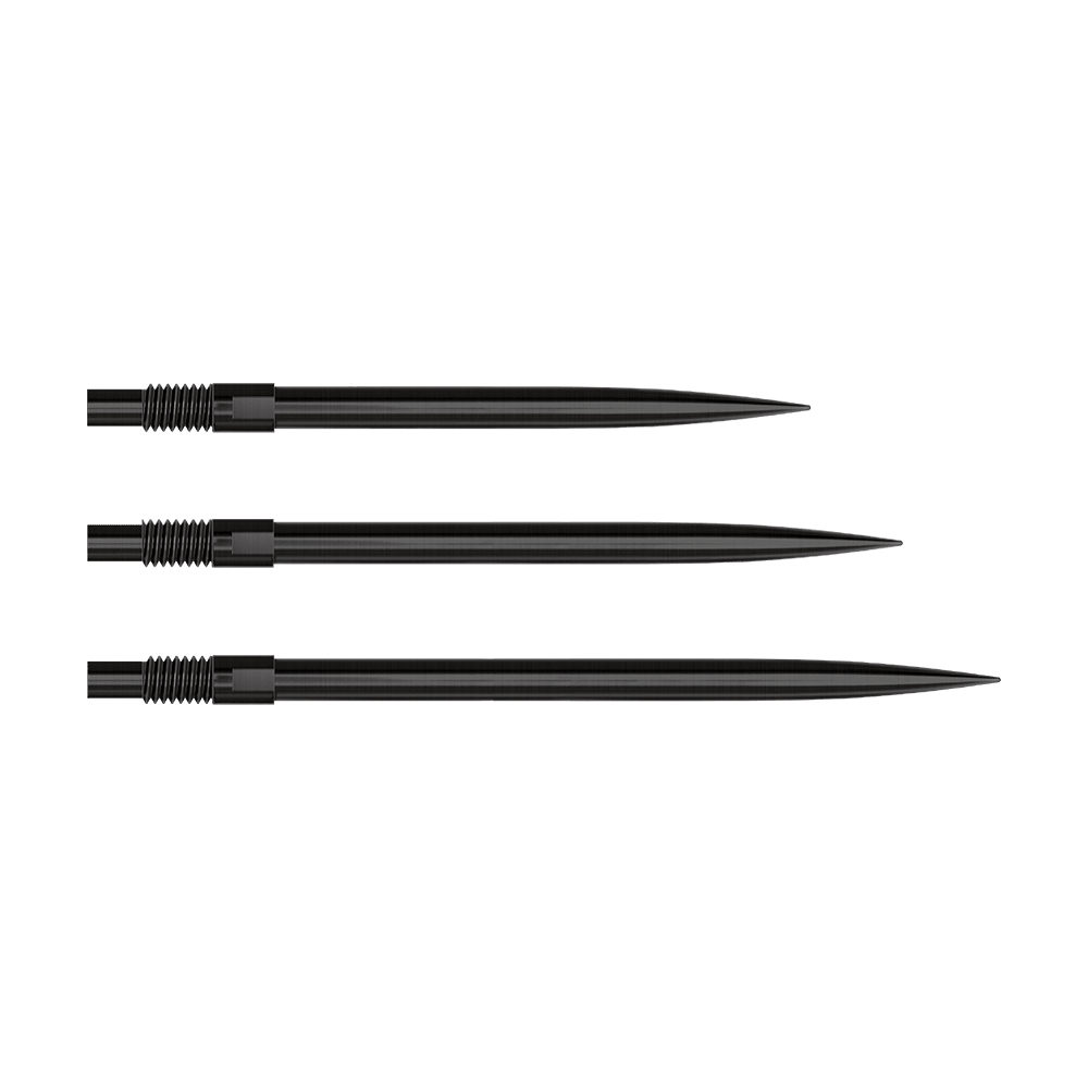 Harrows Quick Point dartpunten - Zwart Auf dem Bild sind die Harrows Quick Point Dartspitzen in Schwarz zu sehen. Diese Dartspitzen ermöglichen einen schnellen Austausch.