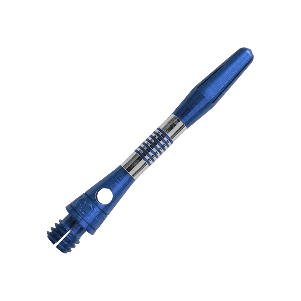 Bulls NL Cetra Aluminium Shafts - Blauw Blauer Aluminium Dart Schaft mit 34mm Länge ist zu sehen. Ideal für individuelle Dartpfeile und Präzision beim Spiel.