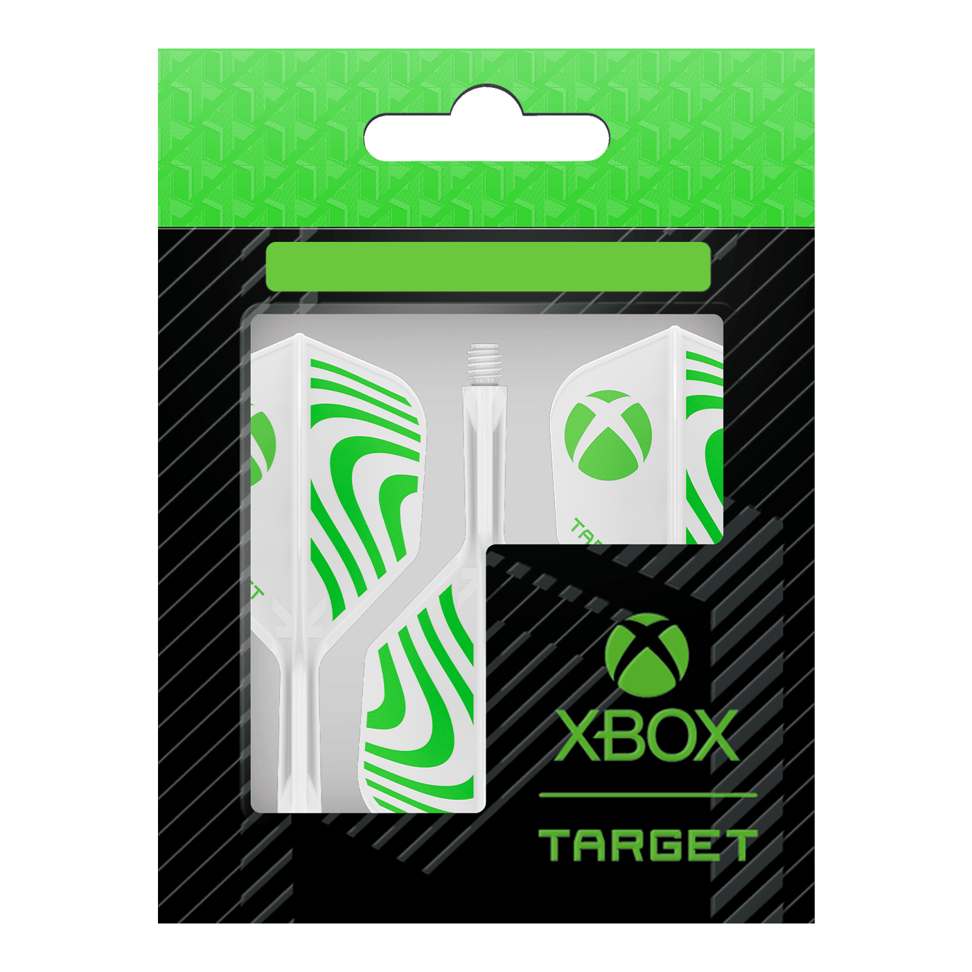 Target Xbox K-Flex No6 Flights - Wit Das Bild zeigt die Target Xbox K-Flex No6 Flights - Weiß. Die Flights sind weiß und eignen sich für verschiedene Dartpfeile.