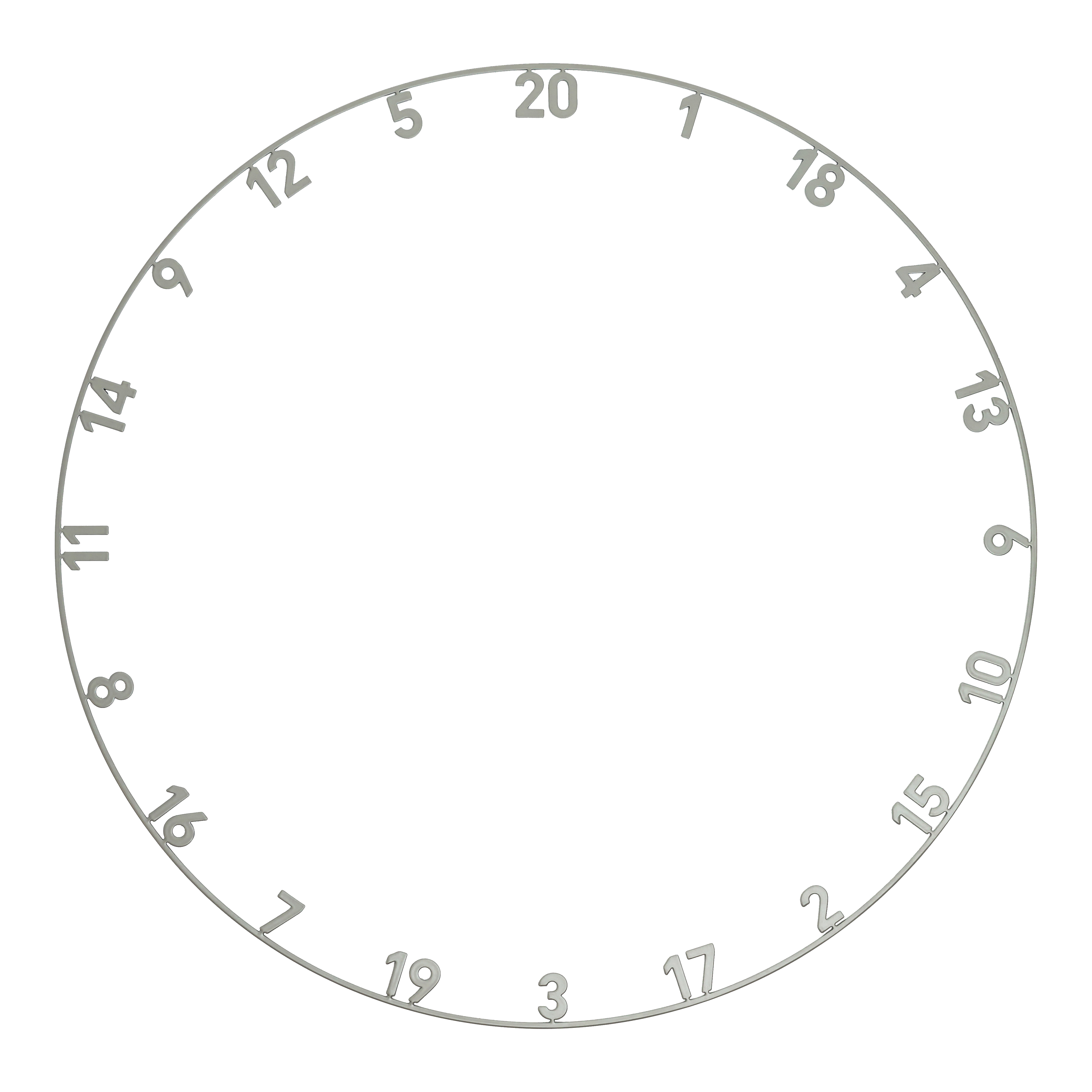 Hier wird das Precise 180 Endorphine Steeldartboard mit Nummernring in Nordic Grey dargestellt. Die edle grau-schwarze Optik macht das Board besonders.
