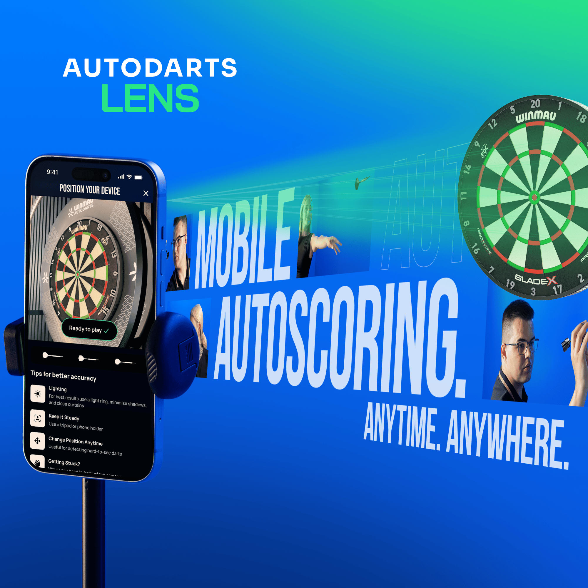 Winmau apparaatstandaard en 12 maanden lidmaatschap bundel