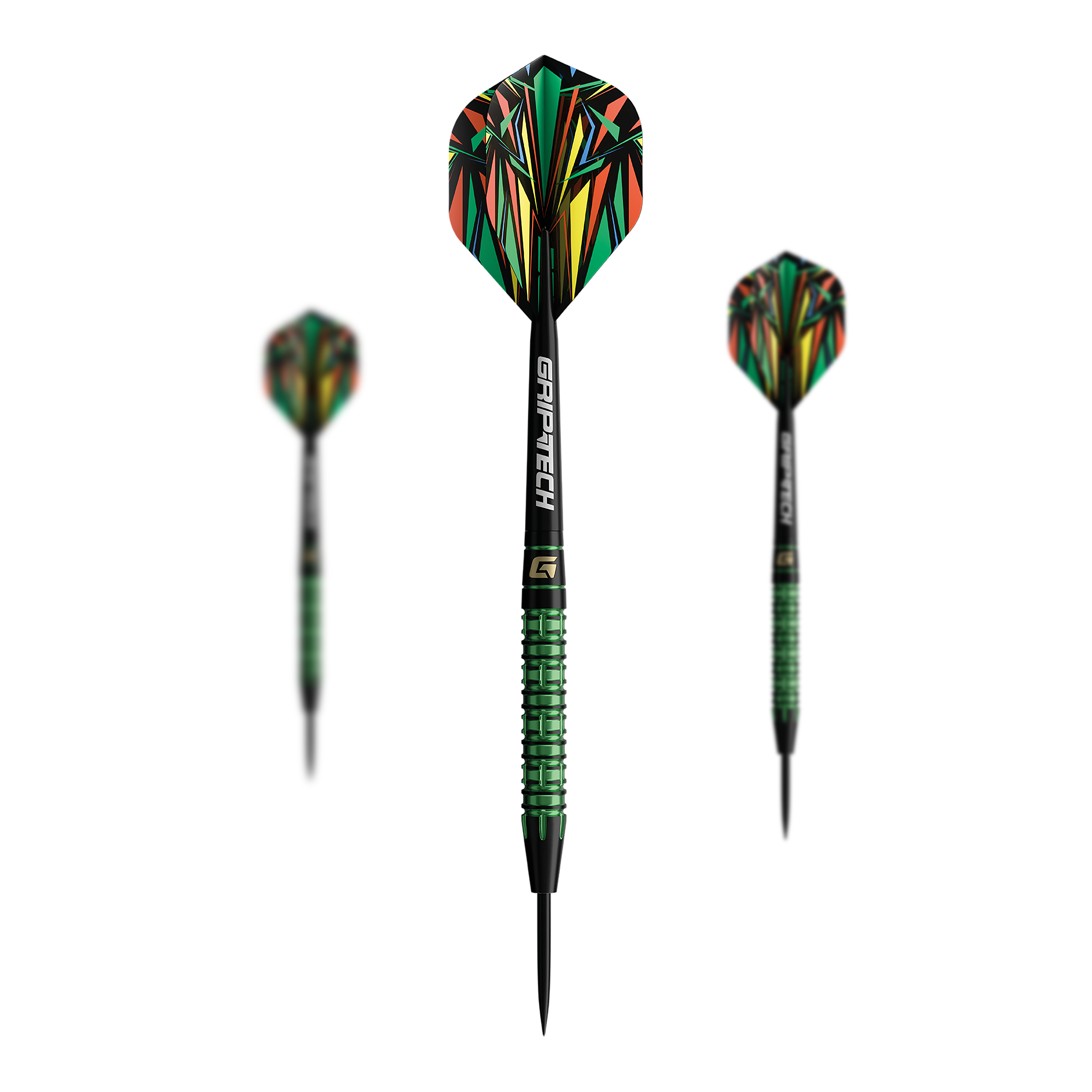GOAT Athlete groene wolfraamstalen dartpijlen Dieses Bild zeigt die GOAT Athlete Green Tungsten Steeldarts. Auf dem Foto ist die grüne Variante der Steeldarts zu sehen.