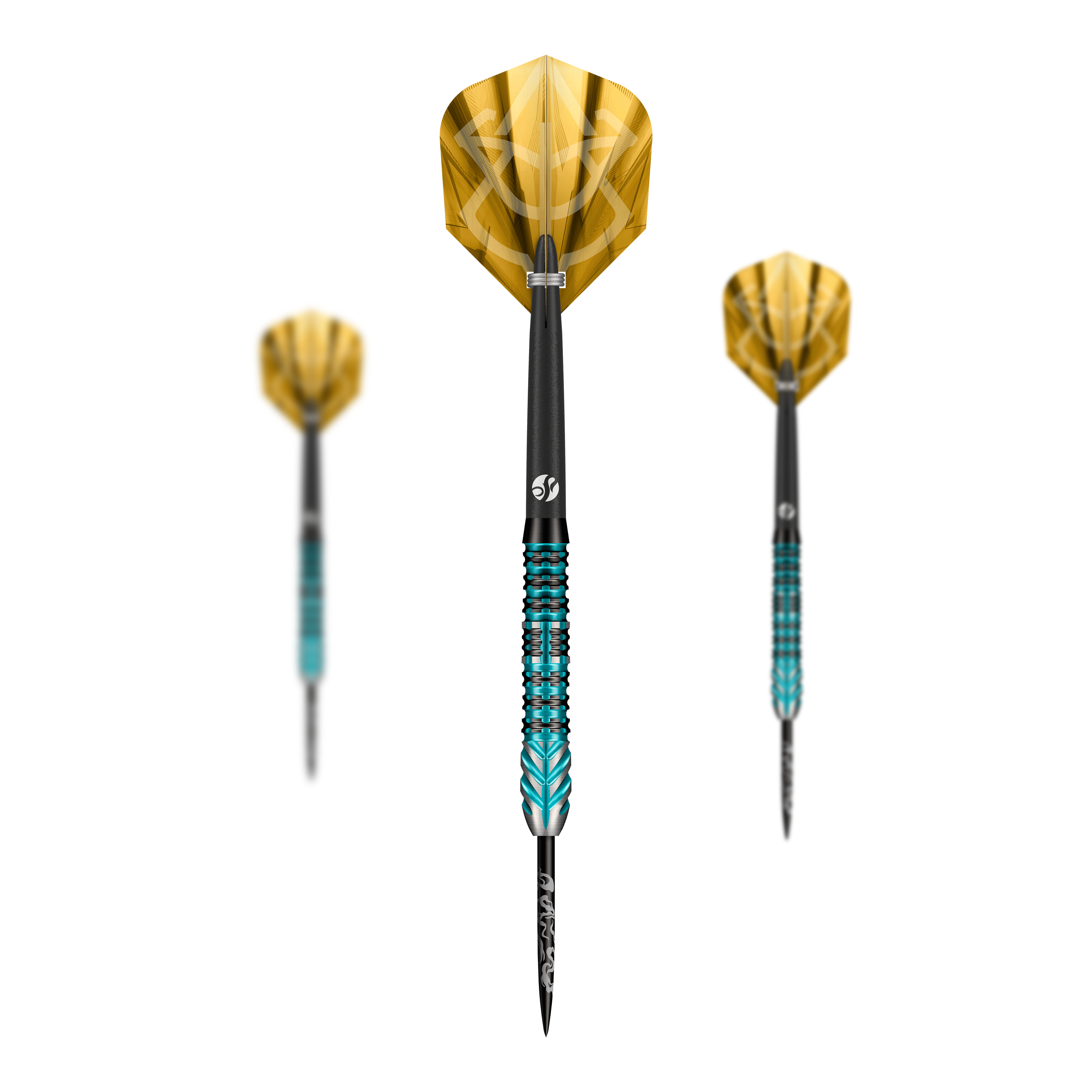 Shot Alchemy Volta stalen pijlen Abgebildet ist das Shot Alchemy Volta Steeldarts-Set. Es handelt sich um ein Set von Steeldarts für Dartspieler.