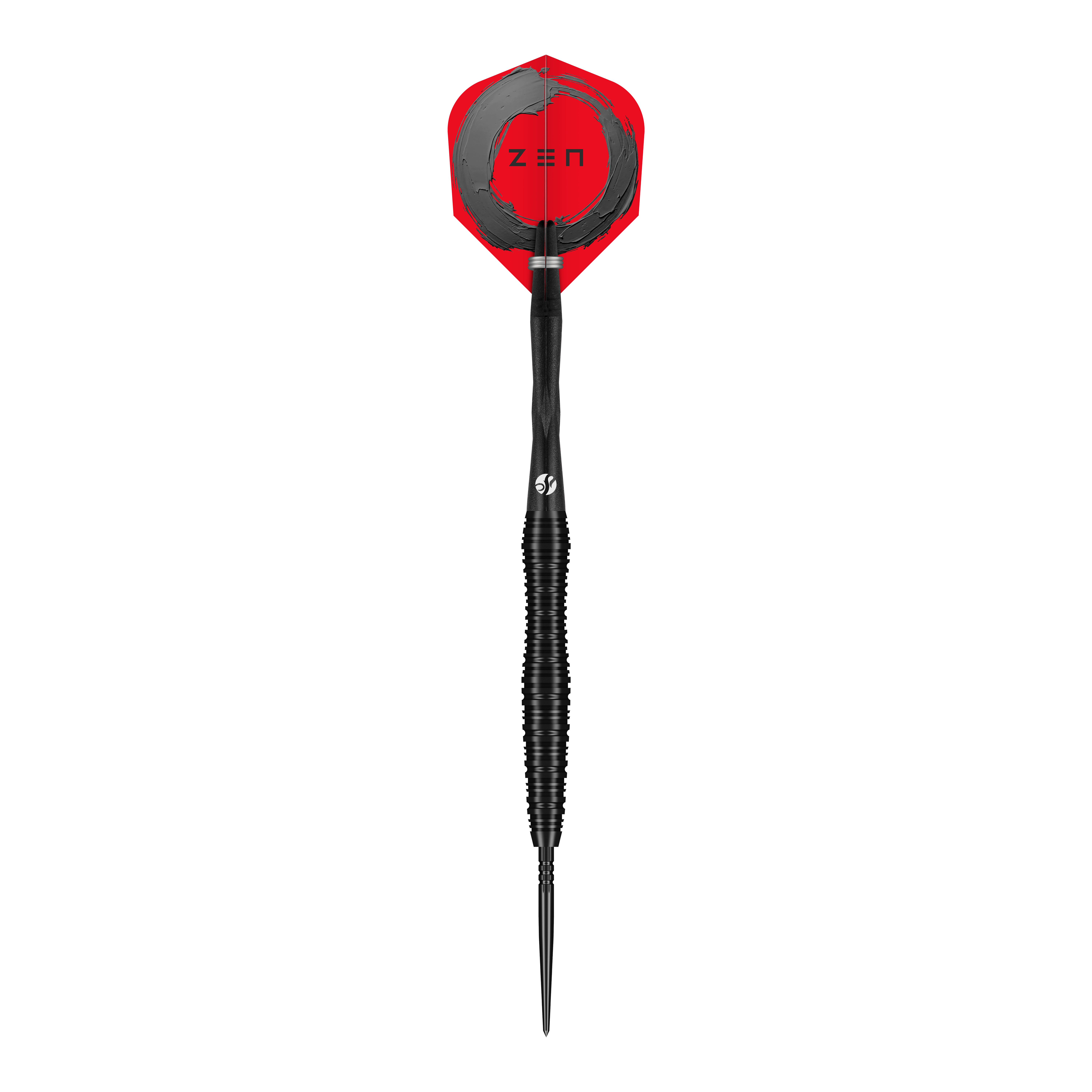Shot ZEN Scallop Turbo Point stalen dartpijlen - 23 g Das Bild zeigt die Shot ZEN Scallop Turbo Point Steeldarts mit 23g Gewicht. Die Darts sind für Präzision und Leistung beim Dartspiel konzipiert.
