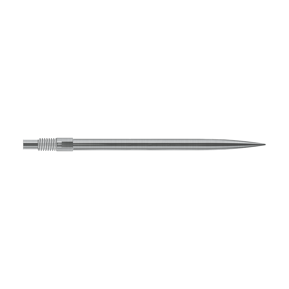 Harrows Quick Point Dartpunten - Zilver Das Bild zeigt vermutlich silberne Dartspitzen von Harrows in 40mm Länge. Der Dateiname lautet 'QP23950_Harrows_QuickPoint_Dartspitzen_Silber_40mm_2'.