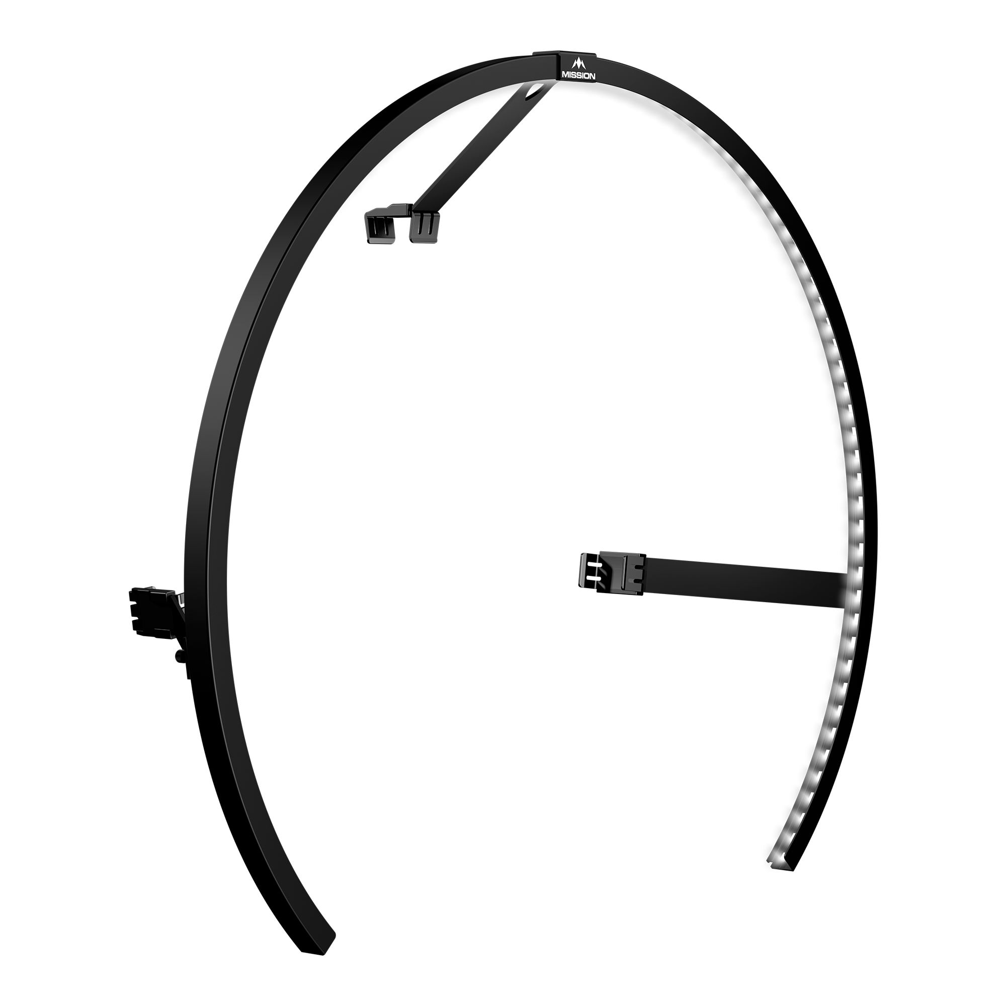 Mission Torus 270 LED Dartbordverlichting - Zwart Mission Torus 270 LED Dartboard Beleuchtung - Schwarz. Diese schwarze LED-Beleuchtung sorgt für optimale Sicht beim Dartspielen.