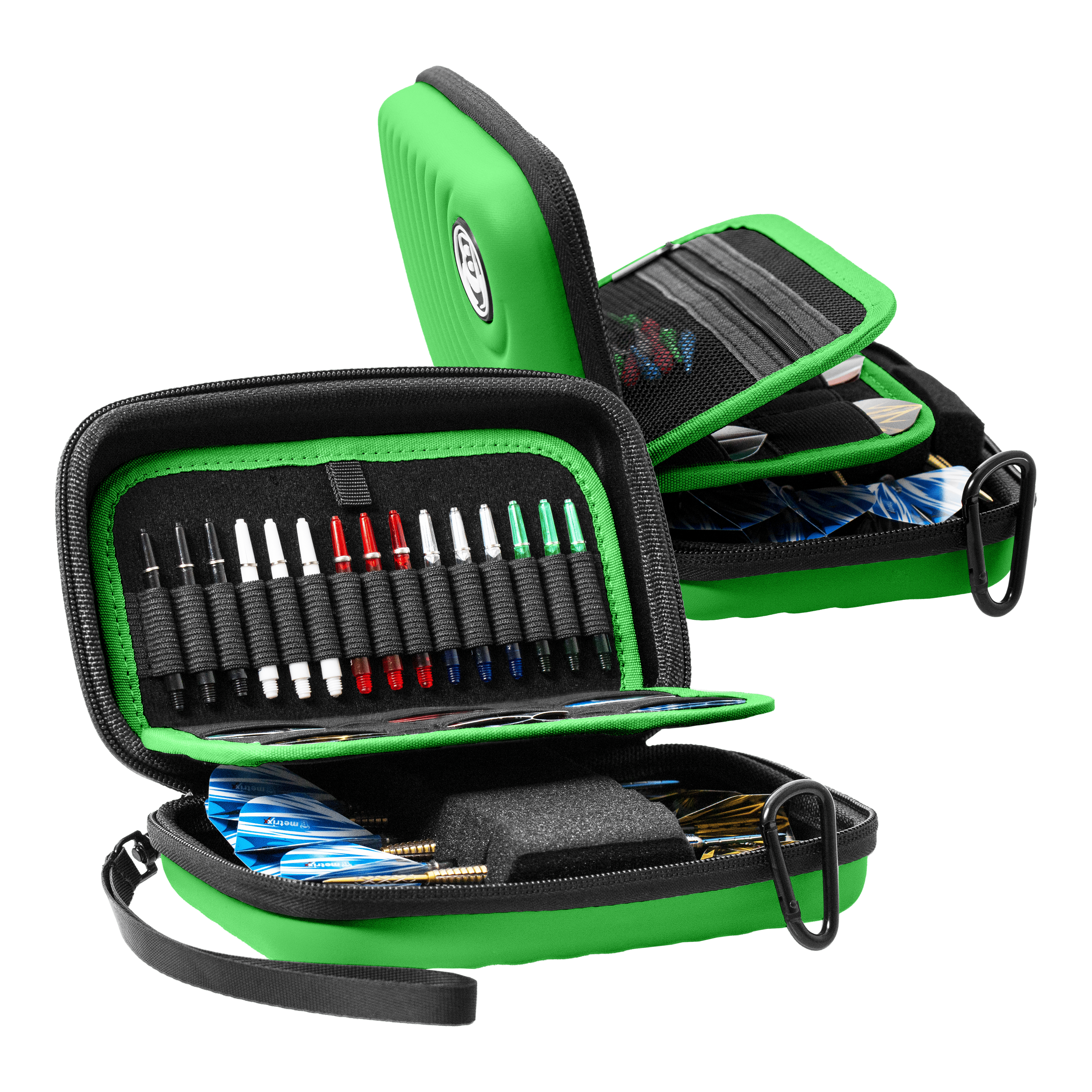 Bulls Orbis XL dartkoffer - Groen Abgebildet ist das Bulls Orbis XL Dartcase in der Farbe Grün. Es wurde speziell zum Schutz von Dartpfeilen entwickelt.