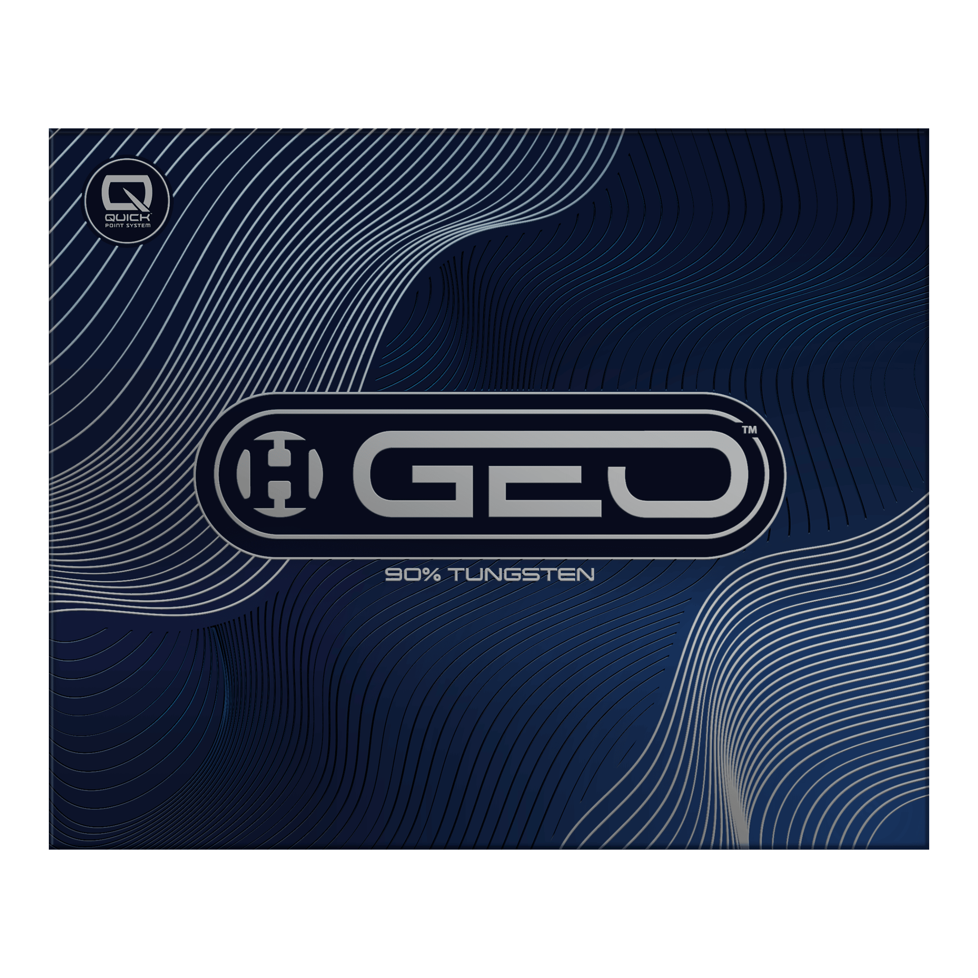 Abgebildet sind Harrows GEO Torpedo Quick Point Steeldarts. Diese Steeldarts zeichnen sich durch ihr modernes Design aus.