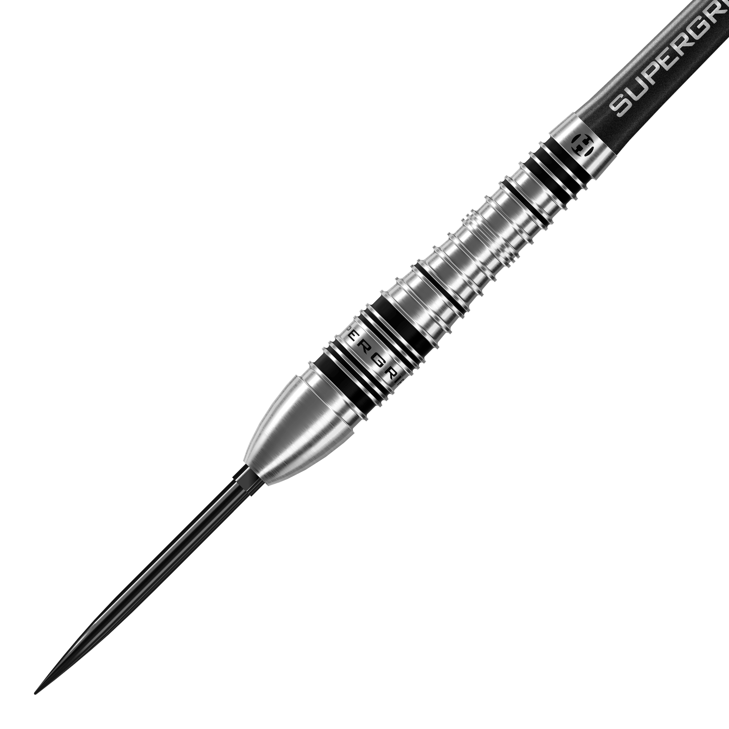 Harrows Supergrip Bomb Quick Point stalen dartpijlen Abgebildet sind die Harrows Supergrip Bomb Quick Point Steeldarts. Es handelt sich um Steeldarts mit spezieller Supergrip-Technologie.