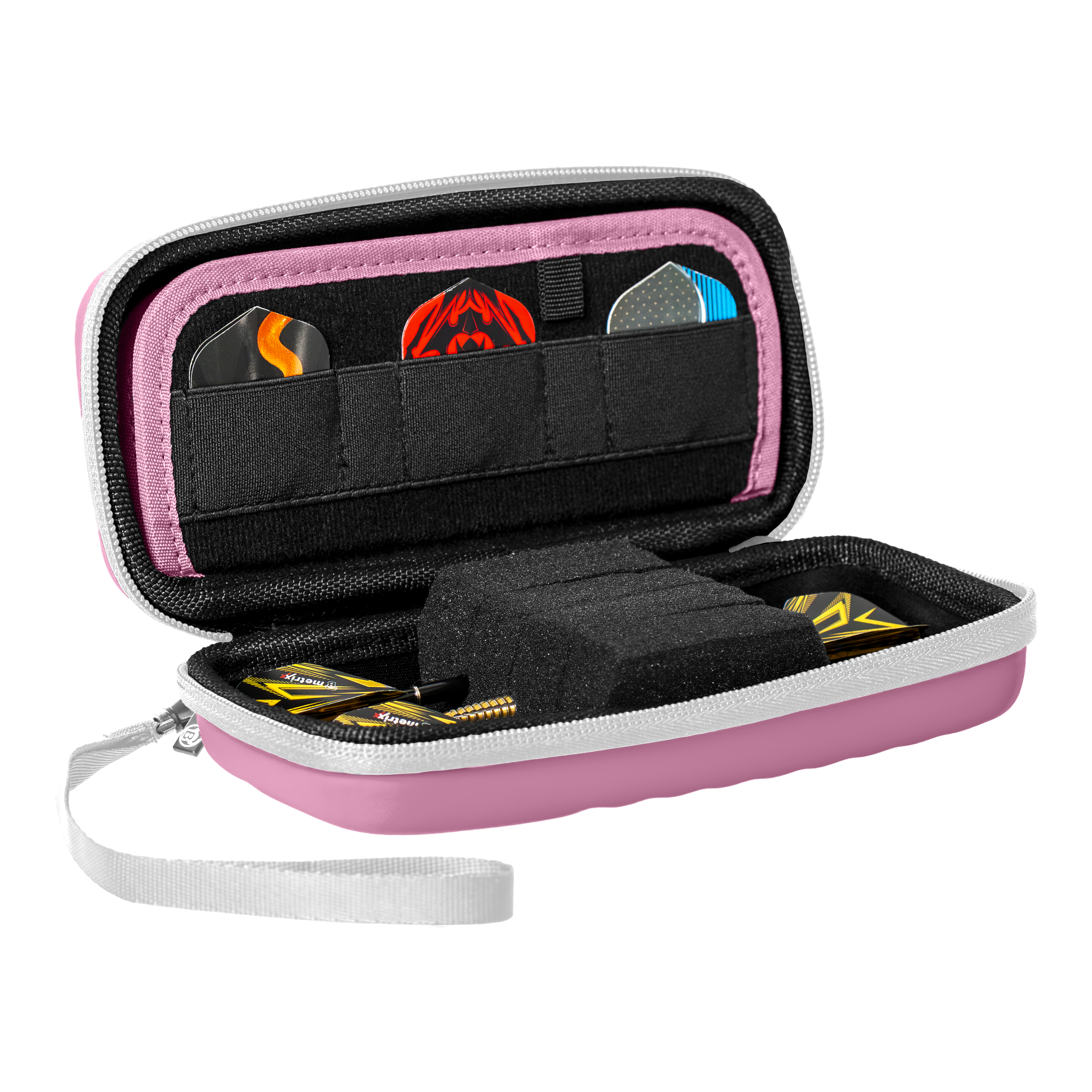 Bulls Orbis S dartkoffer - Roze Zu sehen ist das Bulls Orbis S Dartcase in Pink. Es ist ein praktisches Etui für Dartspieler.
