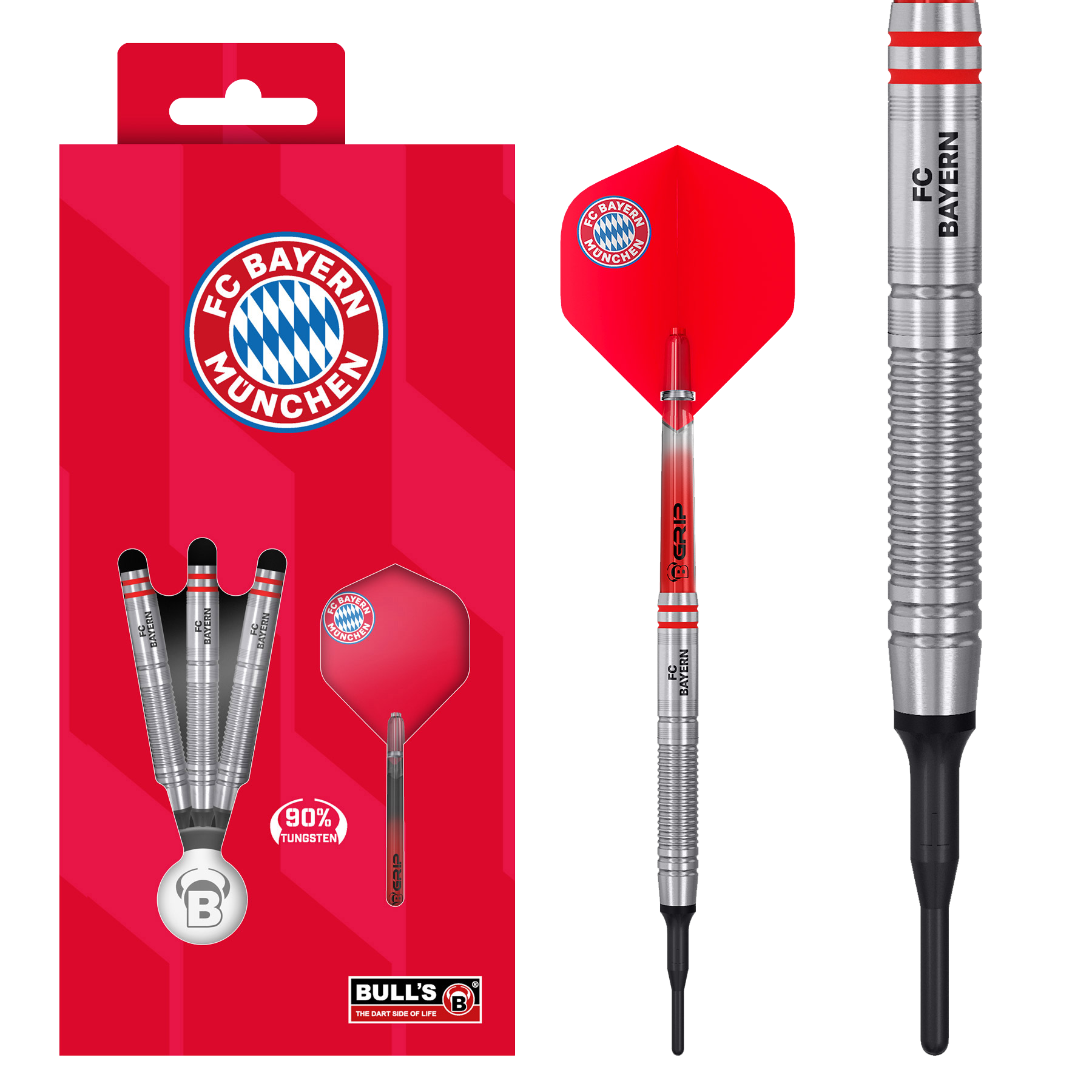 Bulls FC Bayern München Tungsten Zachte Darts - 18g