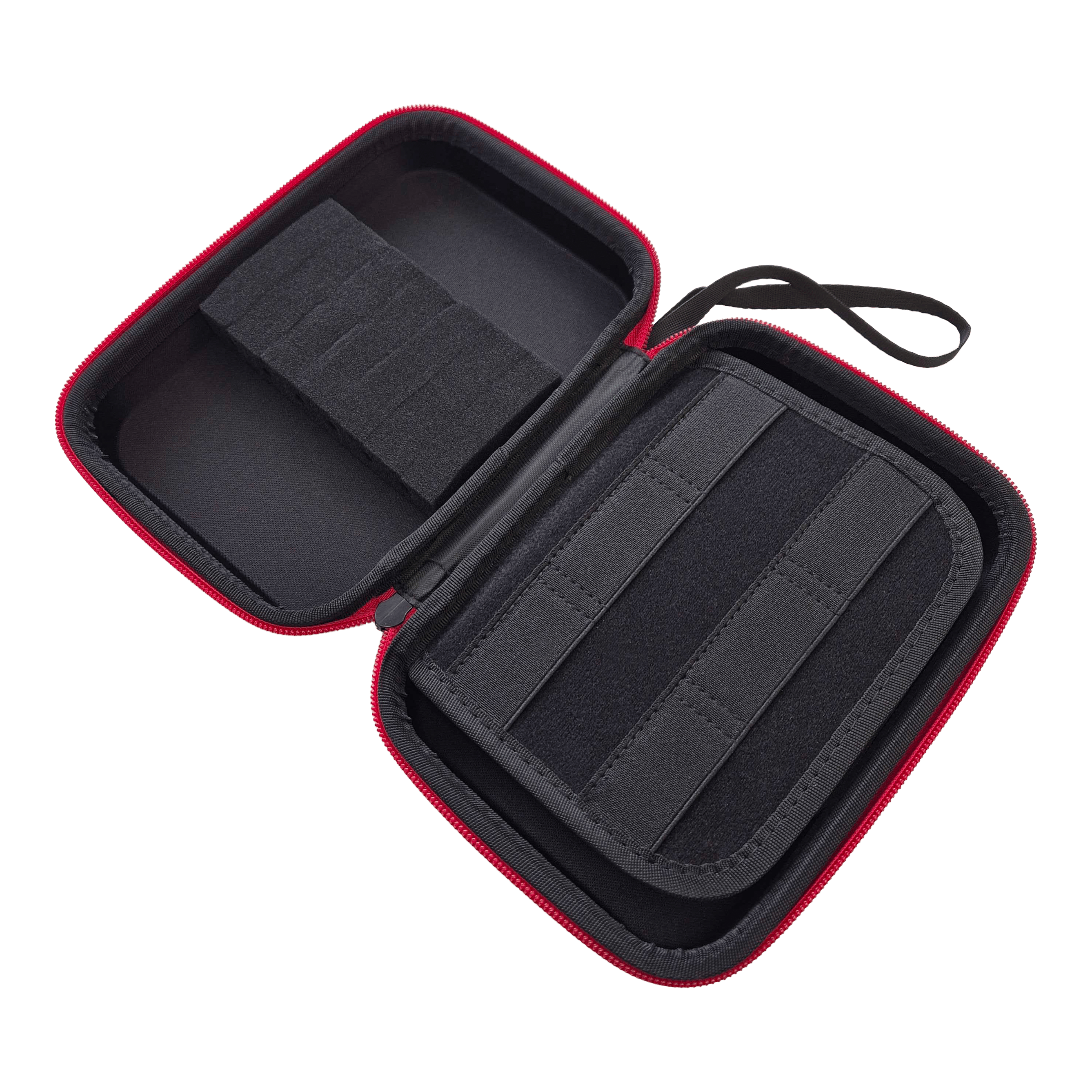 McDart System-4 dartkoffer Hier sieht man ein weiteres Bild eines schwarzen Dartcases. Dieses Etui ist zur Aufbewahrung von Dartzubehör geeignet.