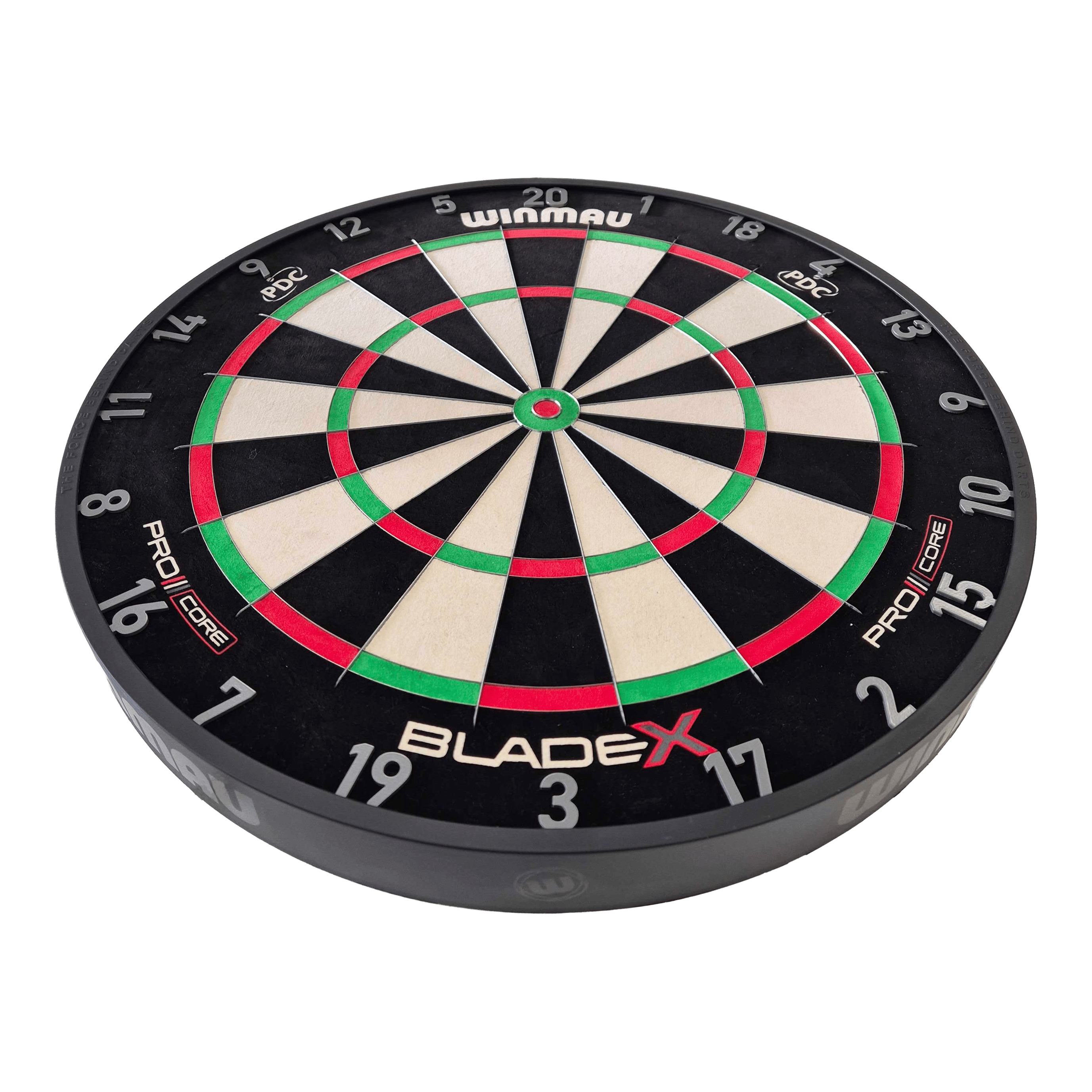 Winmau Blade X ProCore stalen dartbord Abgebildet ist das Produkt Winmau Blade X ProCore Steeldartboard. Es handelt sich um eine professionelle Steeldart-Scheibe.