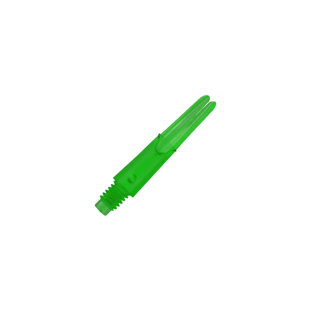 L-Style L-schachten vergrendeld recht - Groen L-Style L-Shafts Locked Straight in spezieller Farbgebung. Auf dem Bild ist eine Dart-Schaft in mittlerer Länge zu sehen.