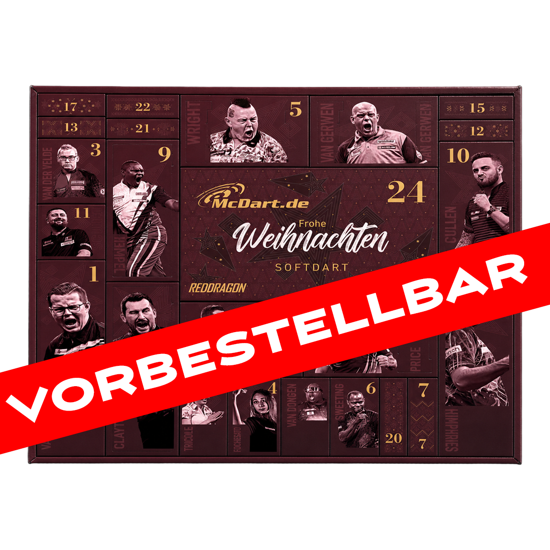 McDart Premium Adventskalender 2026 voor softdartspelers McDart Premium Adventskalender 2026 voor softdartspelers