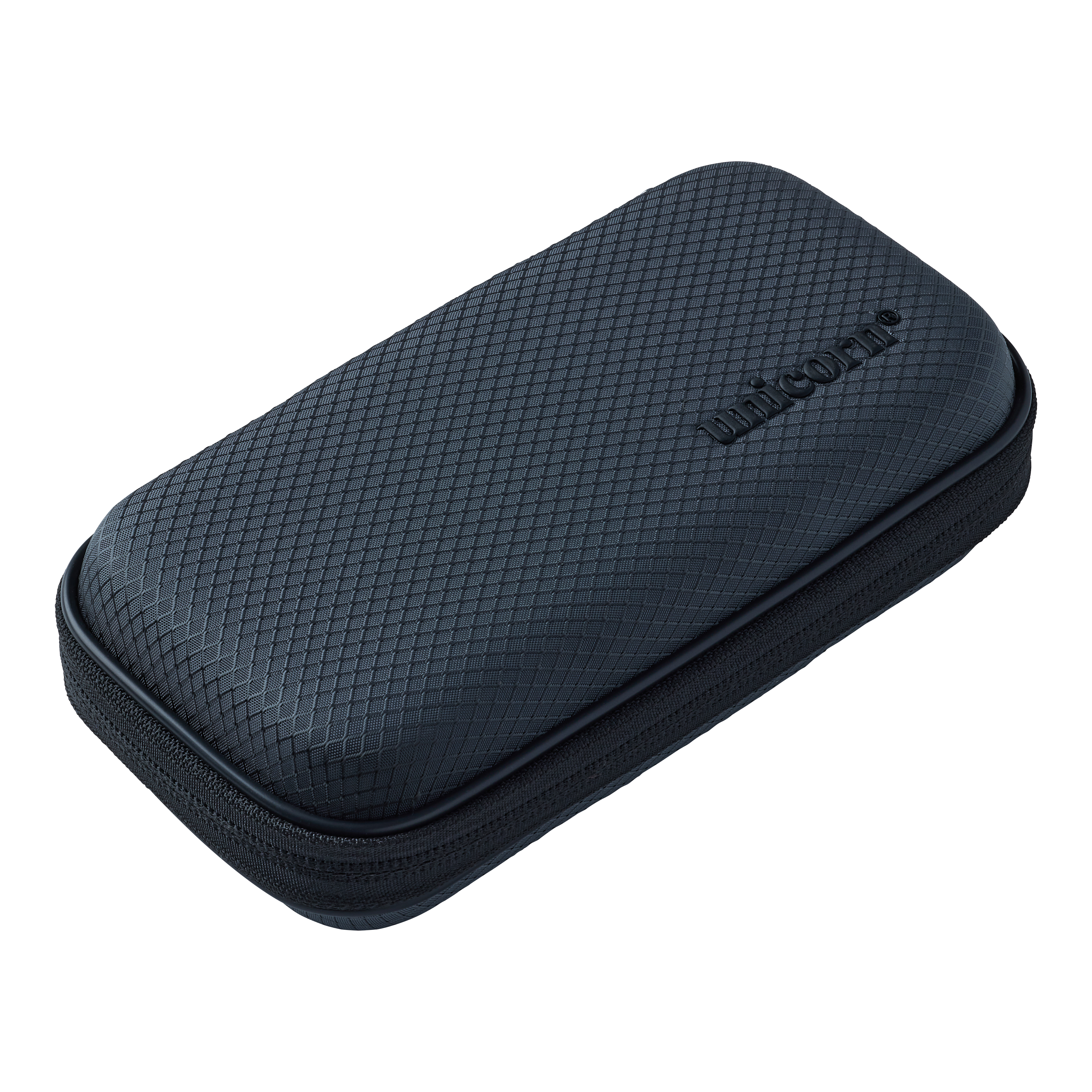Die Abbildung zeigt das Unicorn Vanguard Small Dartcase in Grau. Diese Darttasche ist kompakt und für den sicheren Transport von Darts geeignet.