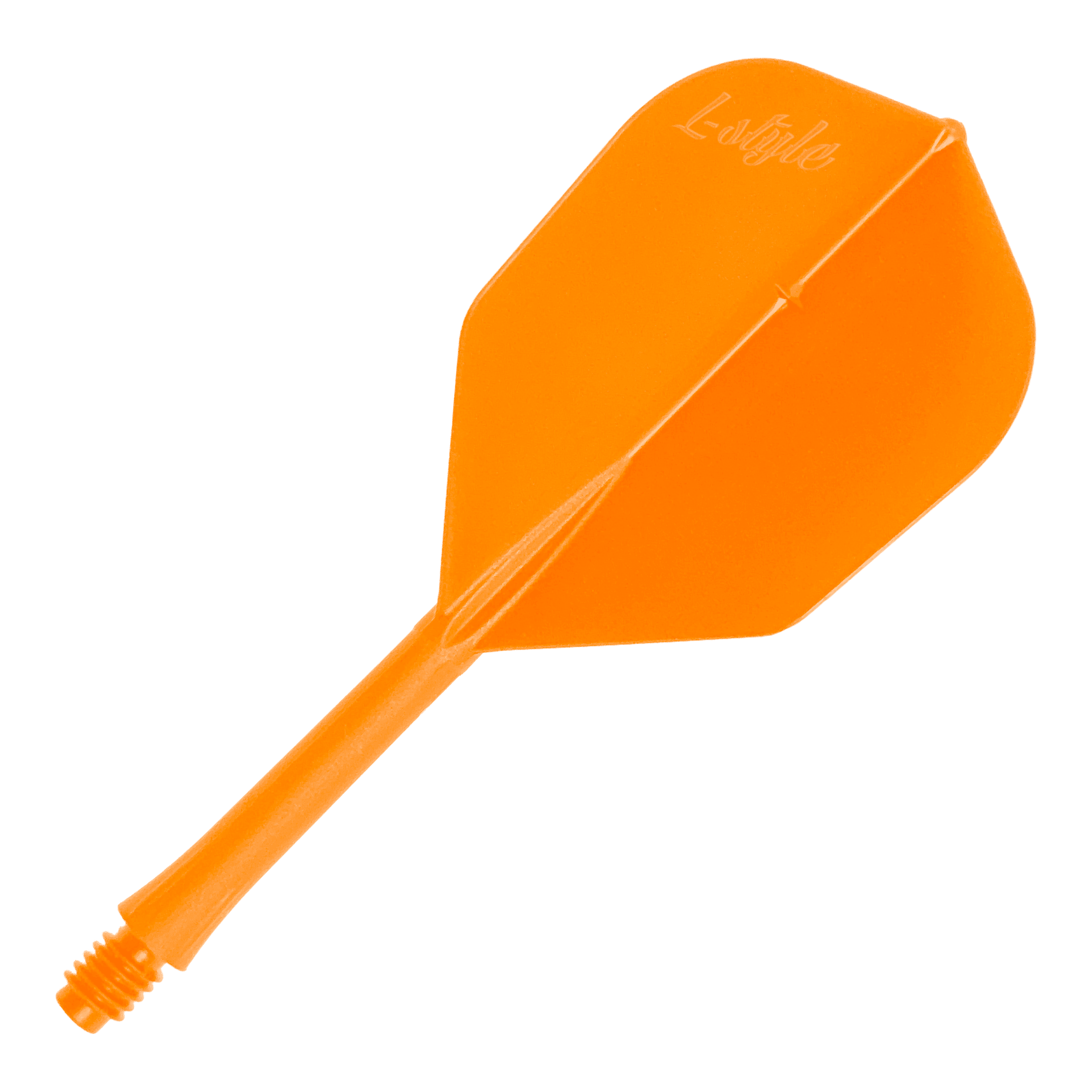 L-Style BarVluchten 2BA L3 - 260 Ein Einzelstück eines BarFlight Dartflugs in Neonorange ist abgebildet. Das Produkt ist für Dartpfeile geeignet.