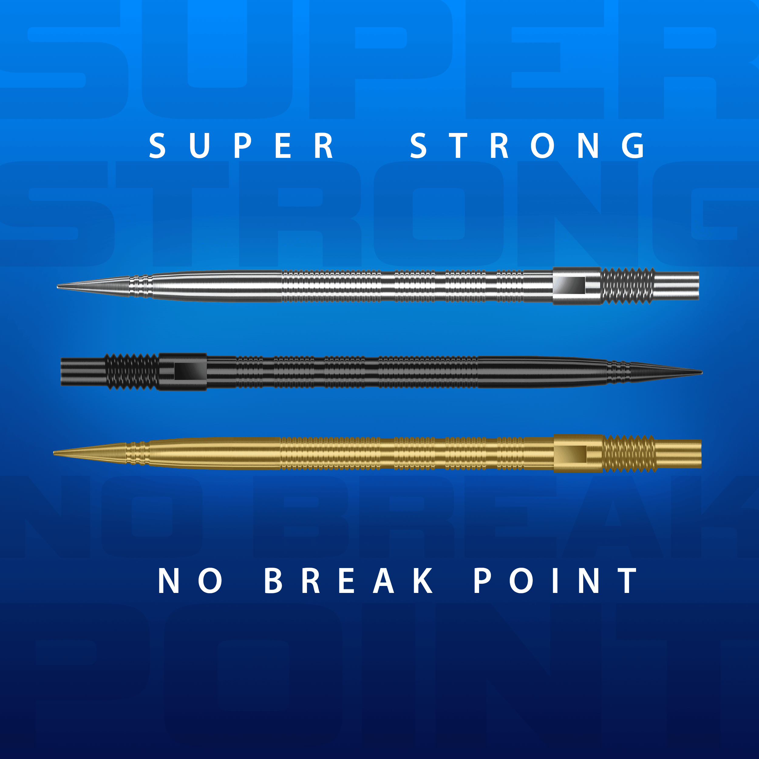Harrows Quick Point Micro Ridge Dart Tips - Zwart Abgebildet sind Harrows Quick Point Micro Ridge Dartspitzen in Schwarz. Die Oberfläche ist mit feinen Rillen strukturiert.
